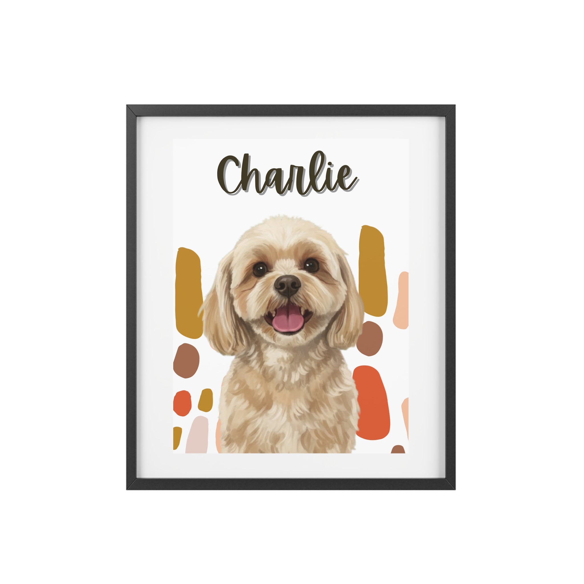 (Charlie) Playful Dog Framed Poster