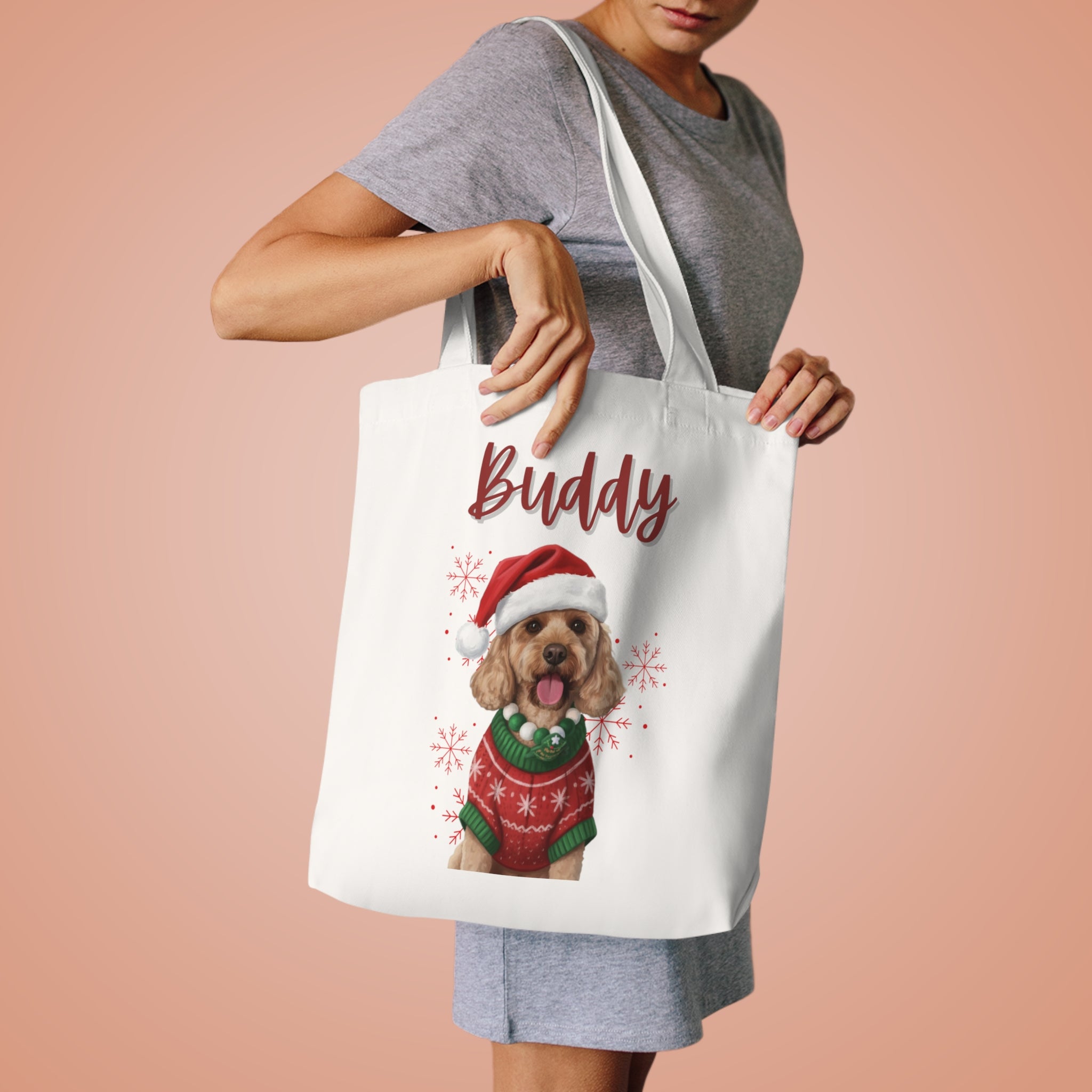 (Buddy) Personalized Dog Lover Tote Bag