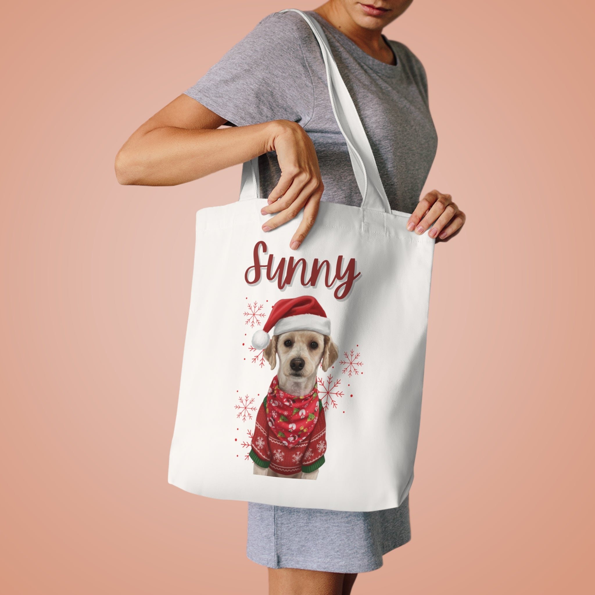 (Sunny) Personalized Dog Lover Tote Bag