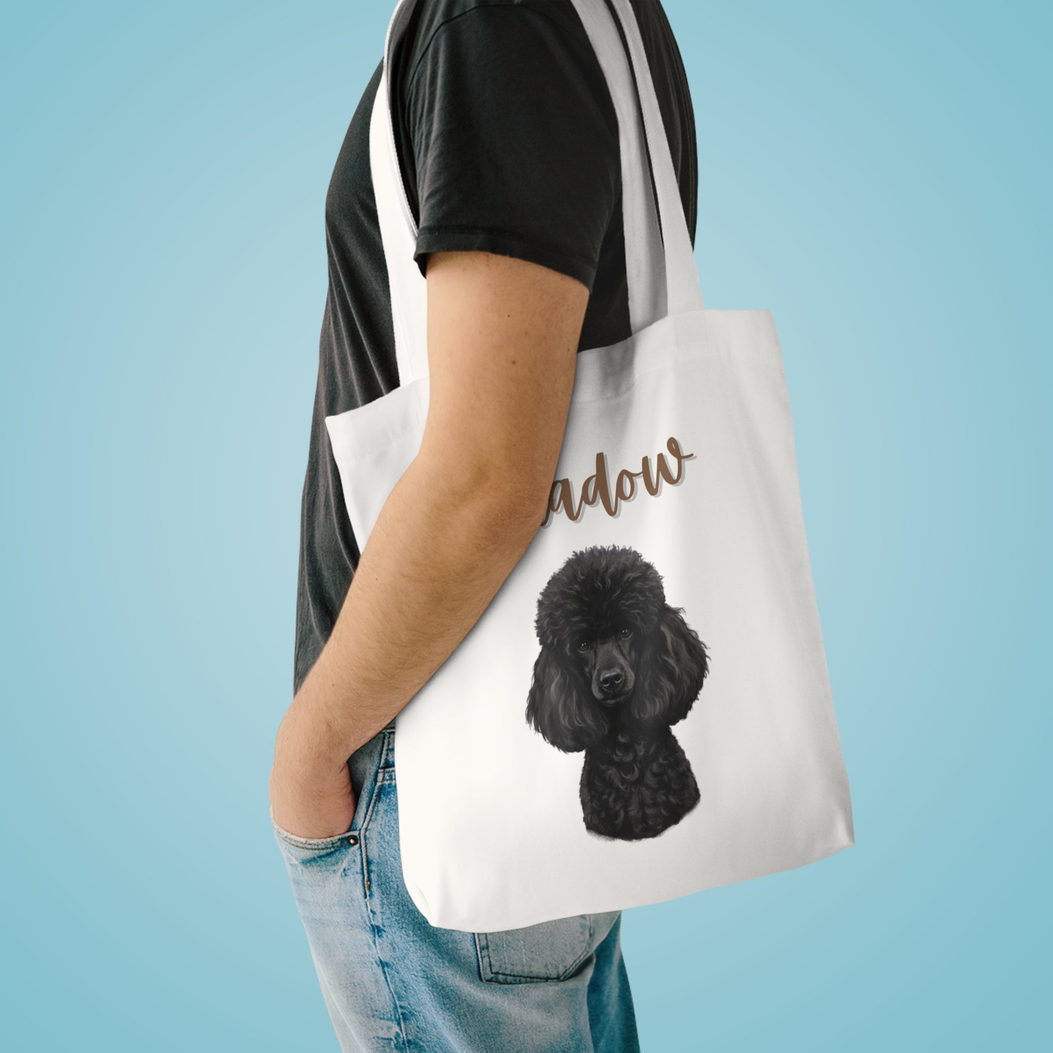 (Shadow) Personalized Dog Lover Tote Bag