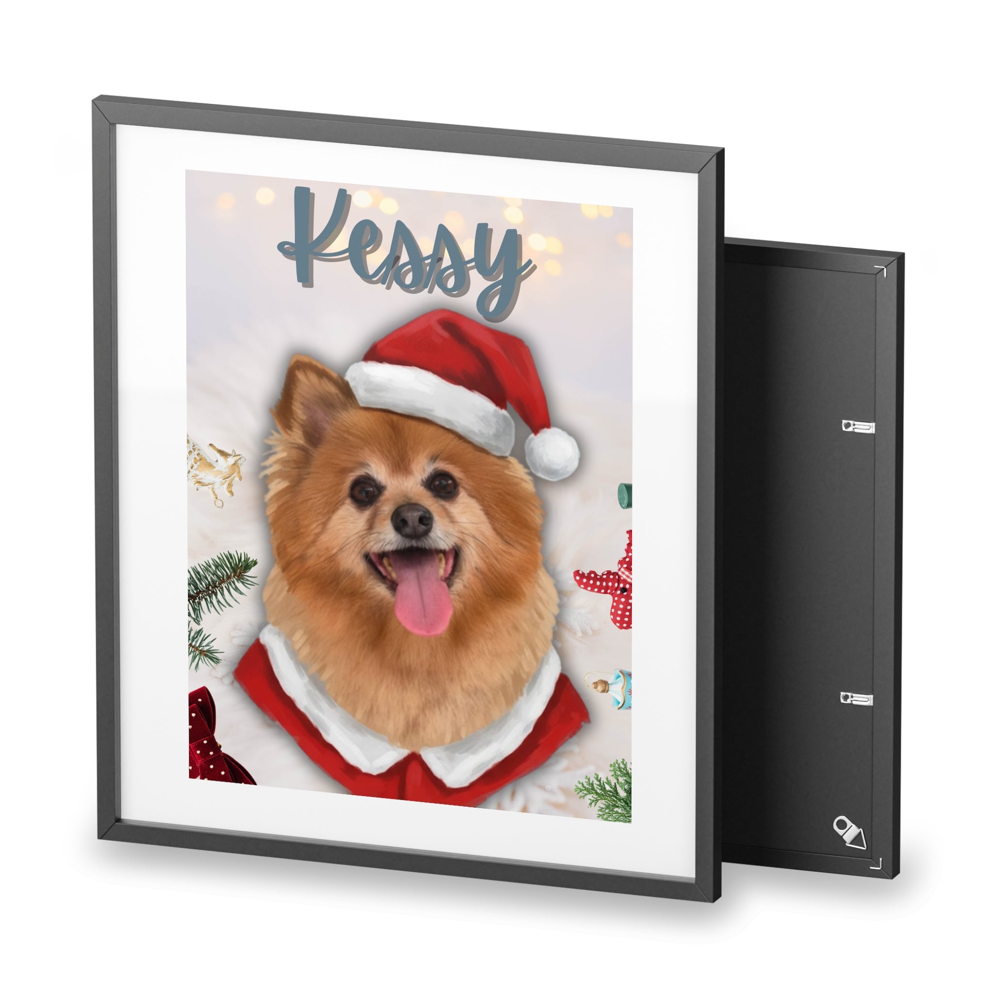 (Kessy) Playful Dog Framed Poster