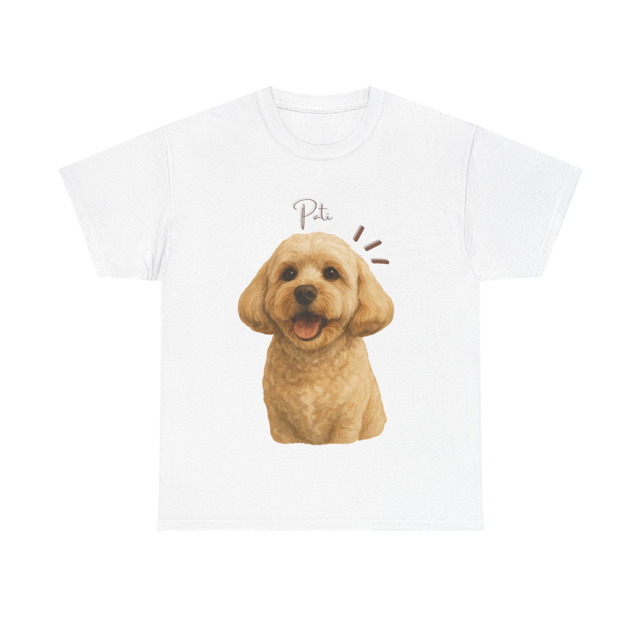 (Pati) Whimsical Dog Portrait Tee Shirt