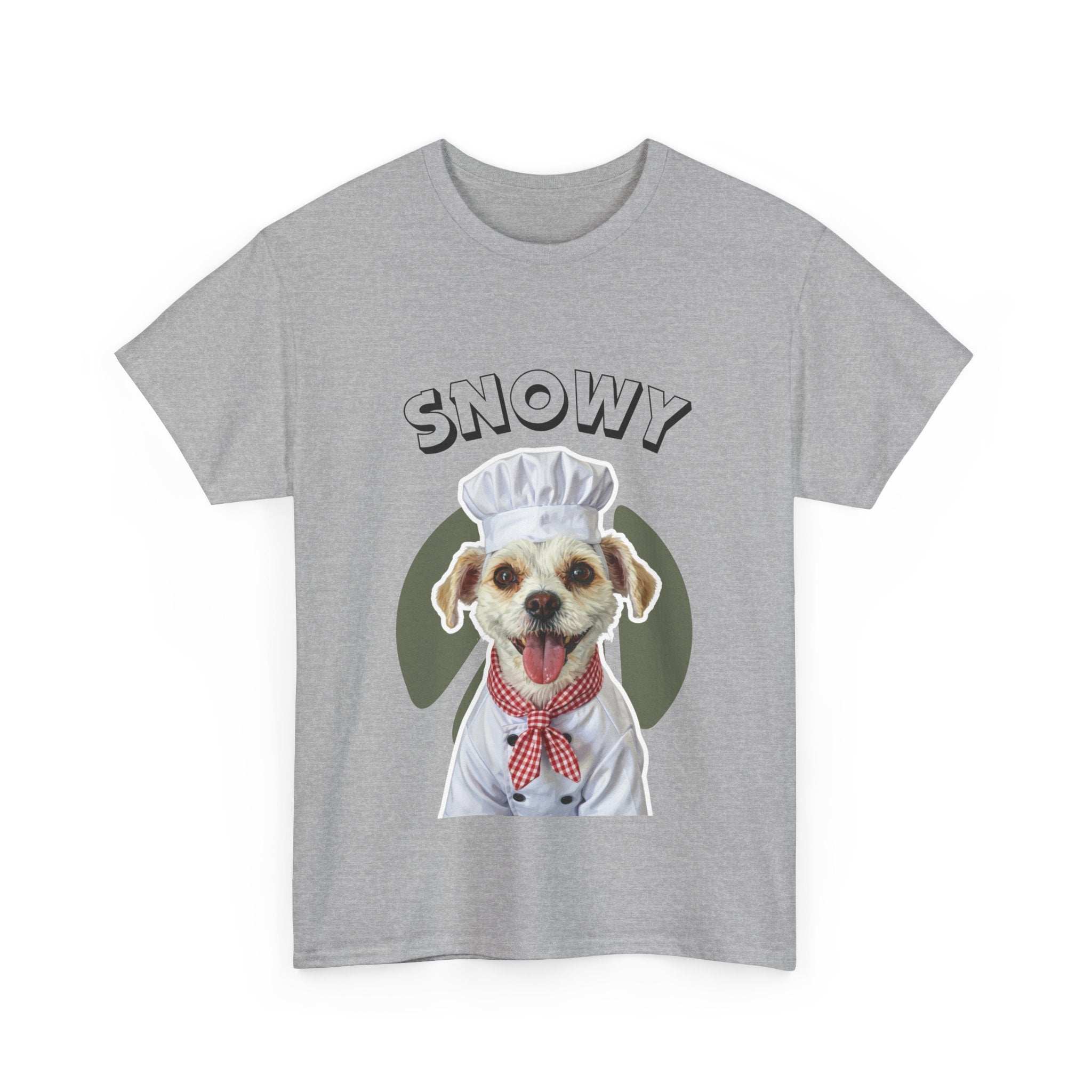 (Snowy) Whimsical Dog Portrait Tee Shirt