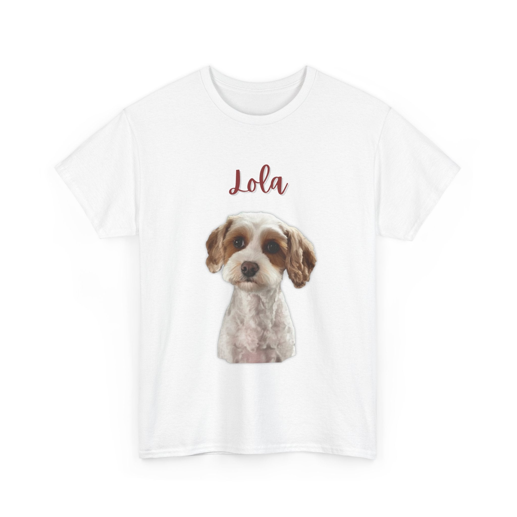 (Lola) Whimsical Dog Portrait Tee Shirt