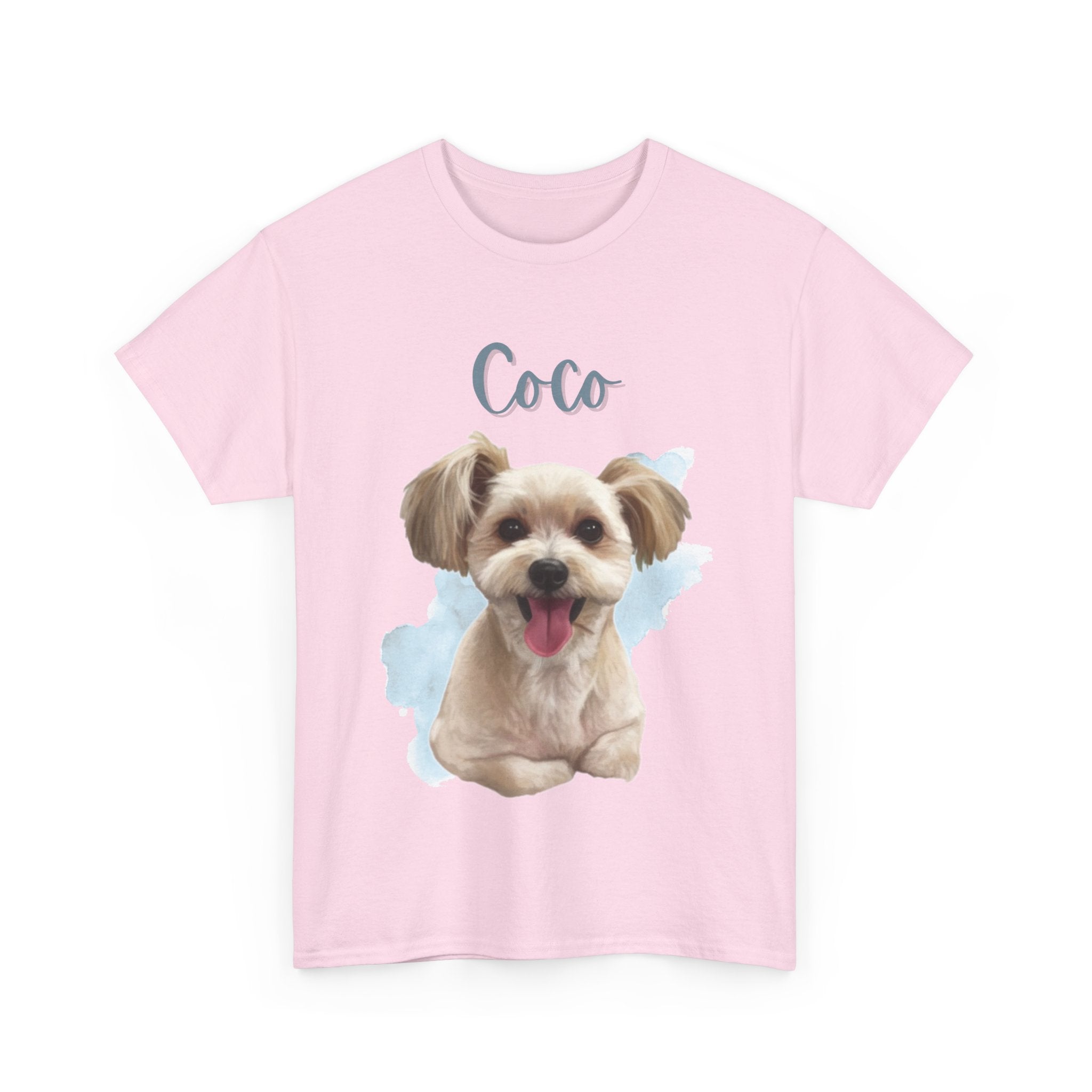 (Coco) Whimsical Dog Portrait Tee Shirt