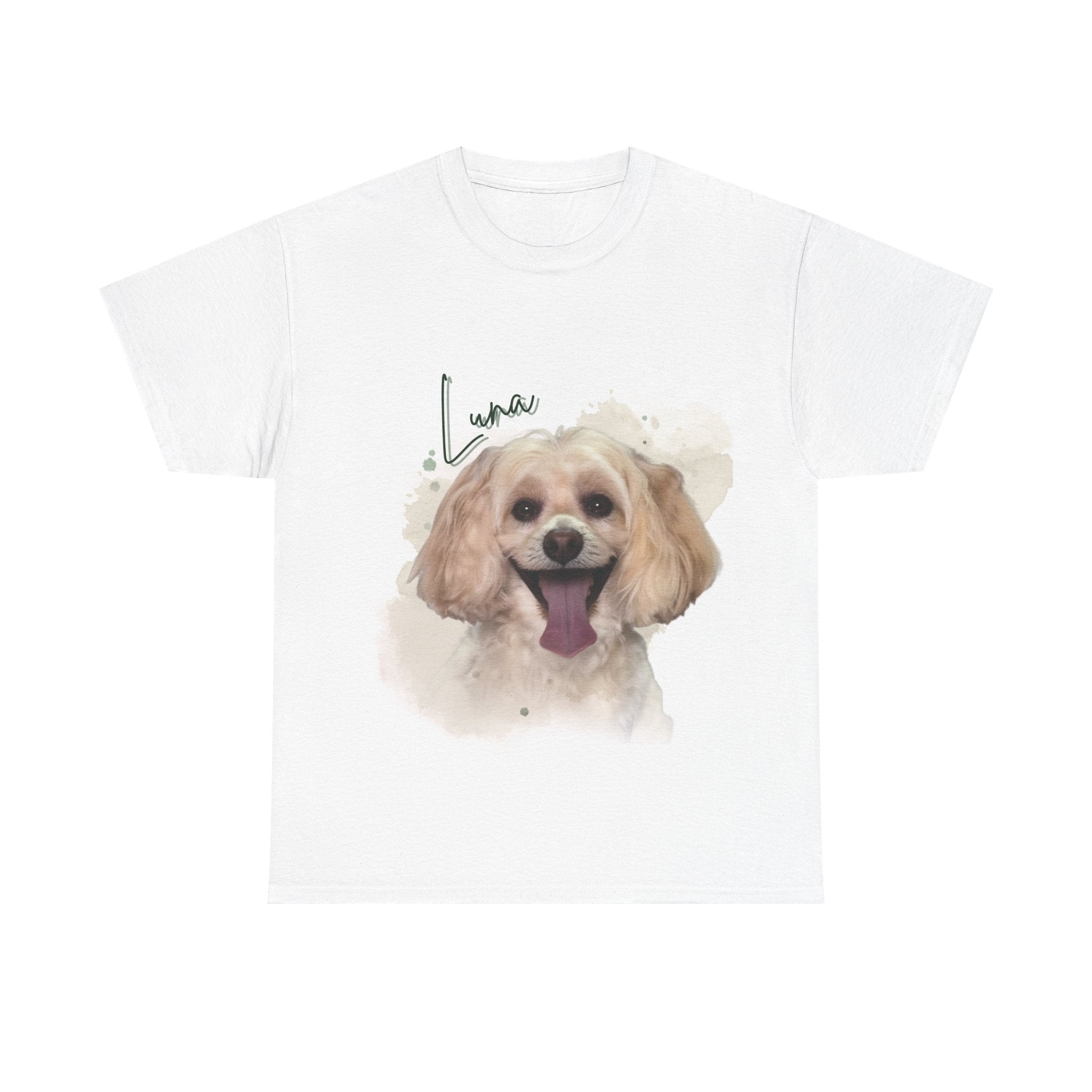 Whimsical Dog Portrait Tee Shirt, Gifts for Dog Lovers, Pet Owner Apparel, Cute Animal Shirt, Birthday Gift, Unisex Cotton Tee