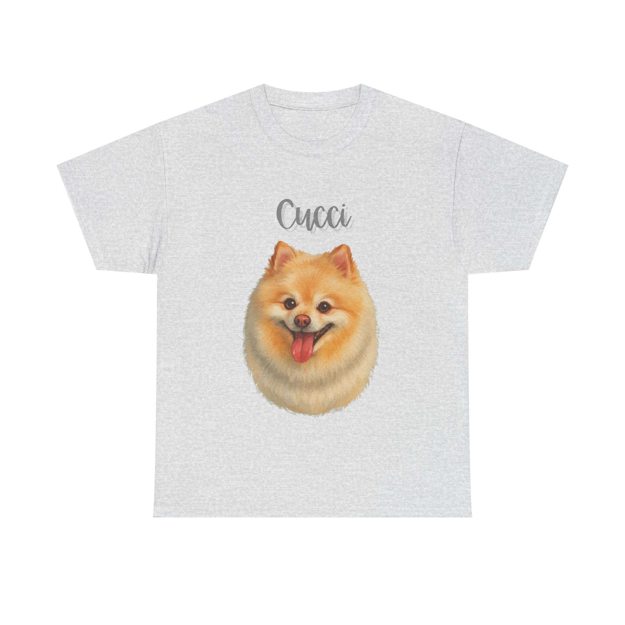 (Cucci) Whimsical Dog Portrait Tee Shirt