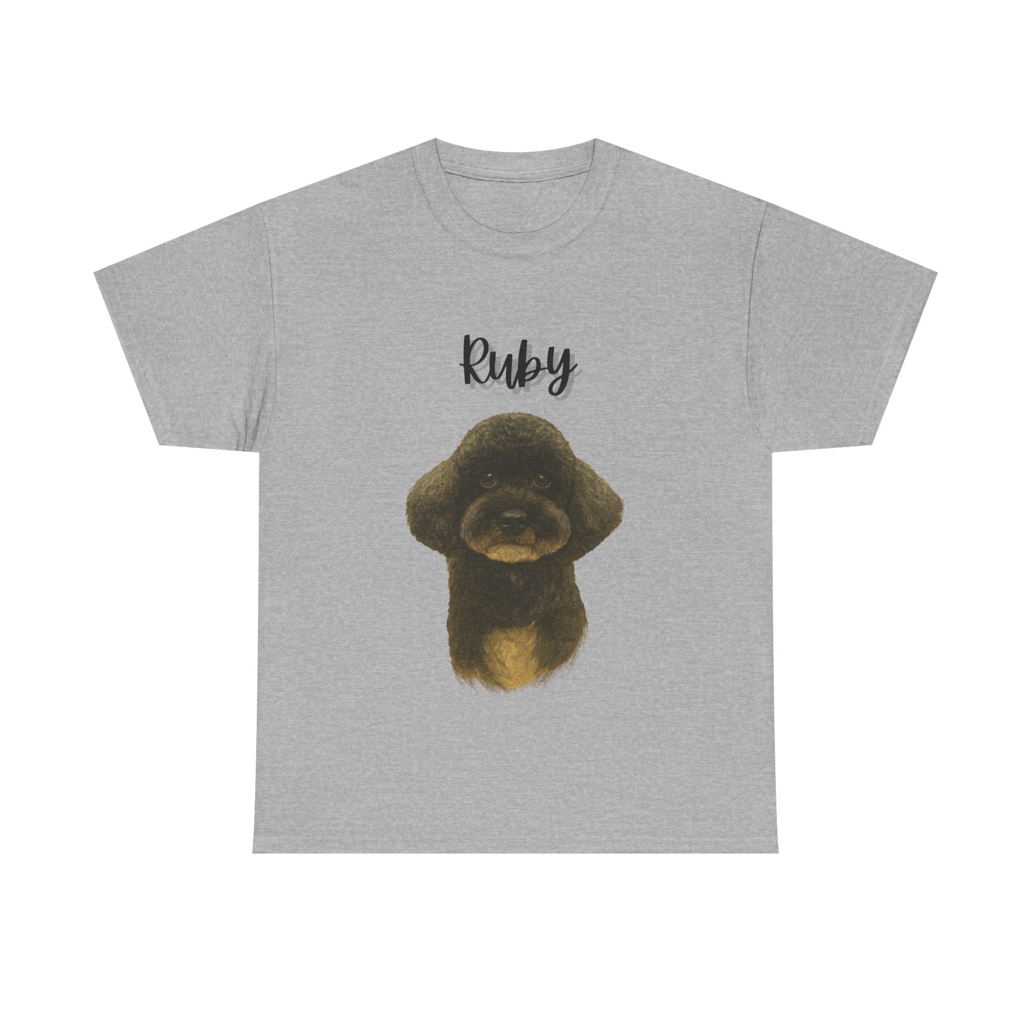 (Ruby) Whimsical Dog Portrait Tee Shirt
