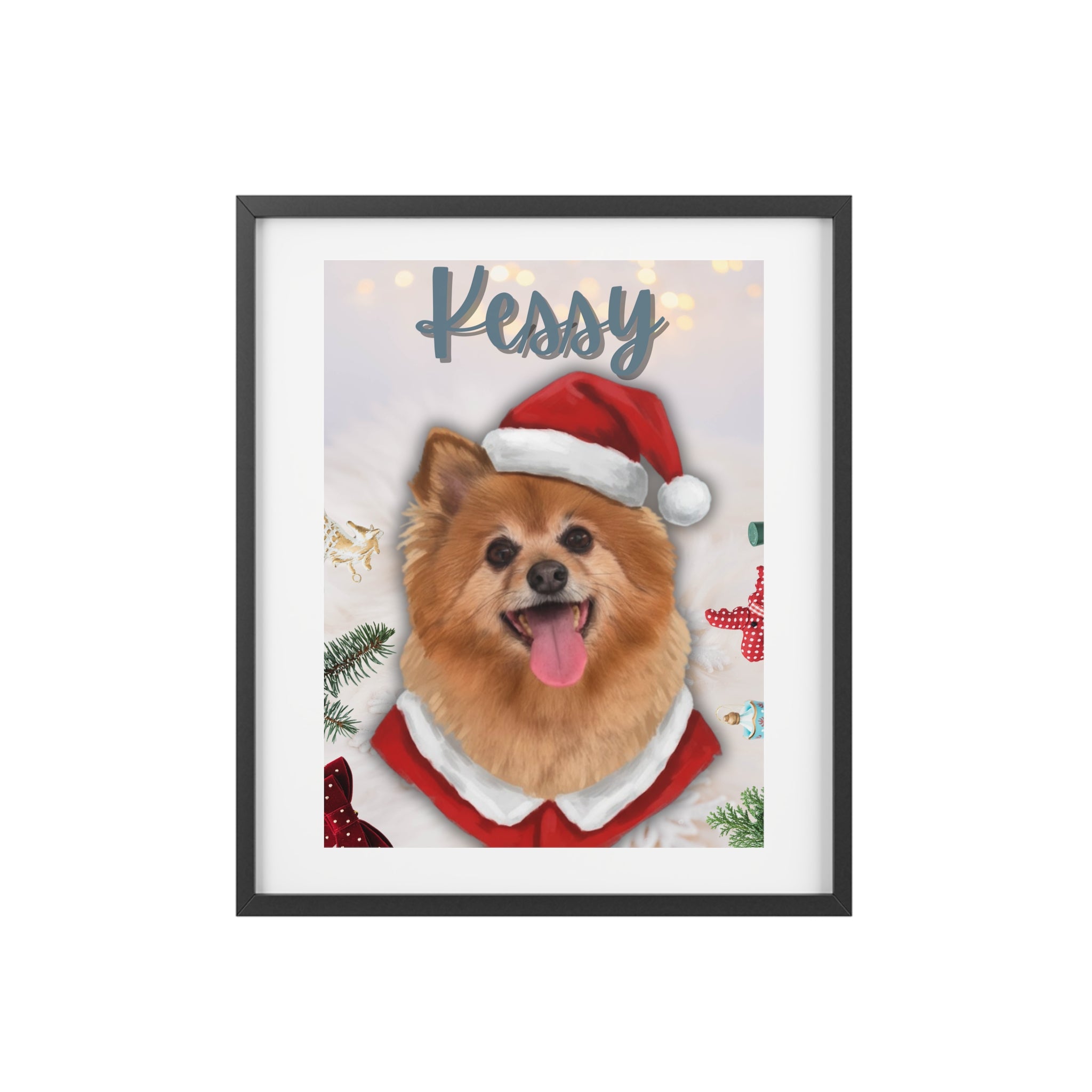 (Kessy) Playful Dog Framed Poster