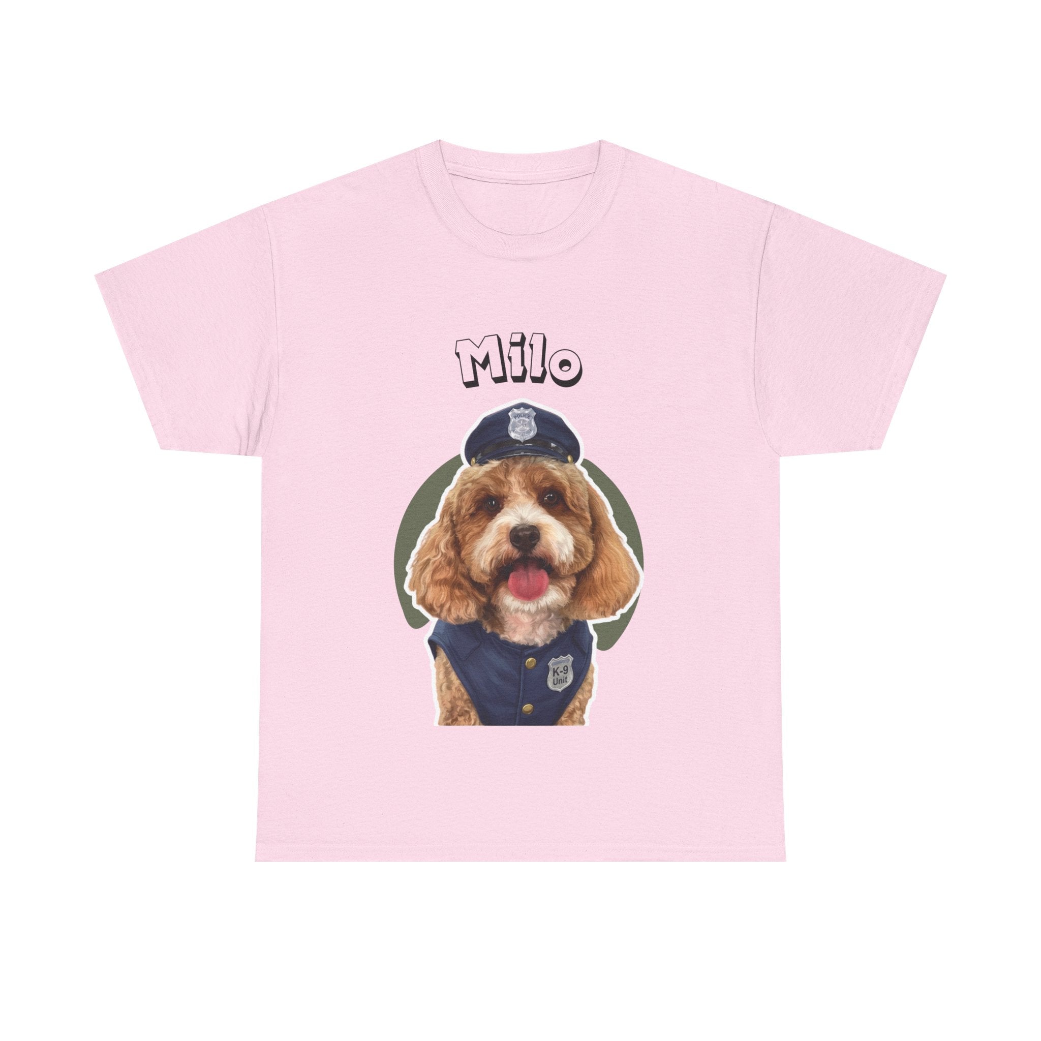 (Milo) Whimsical Dog Portrait Tee Shirt