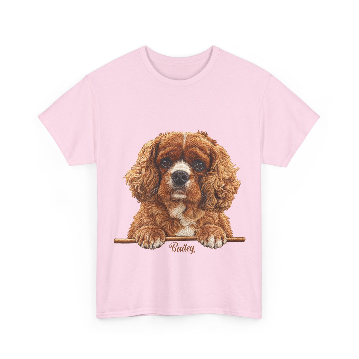 (Bailey) Whimsical Dog Portrait Tee Shirt