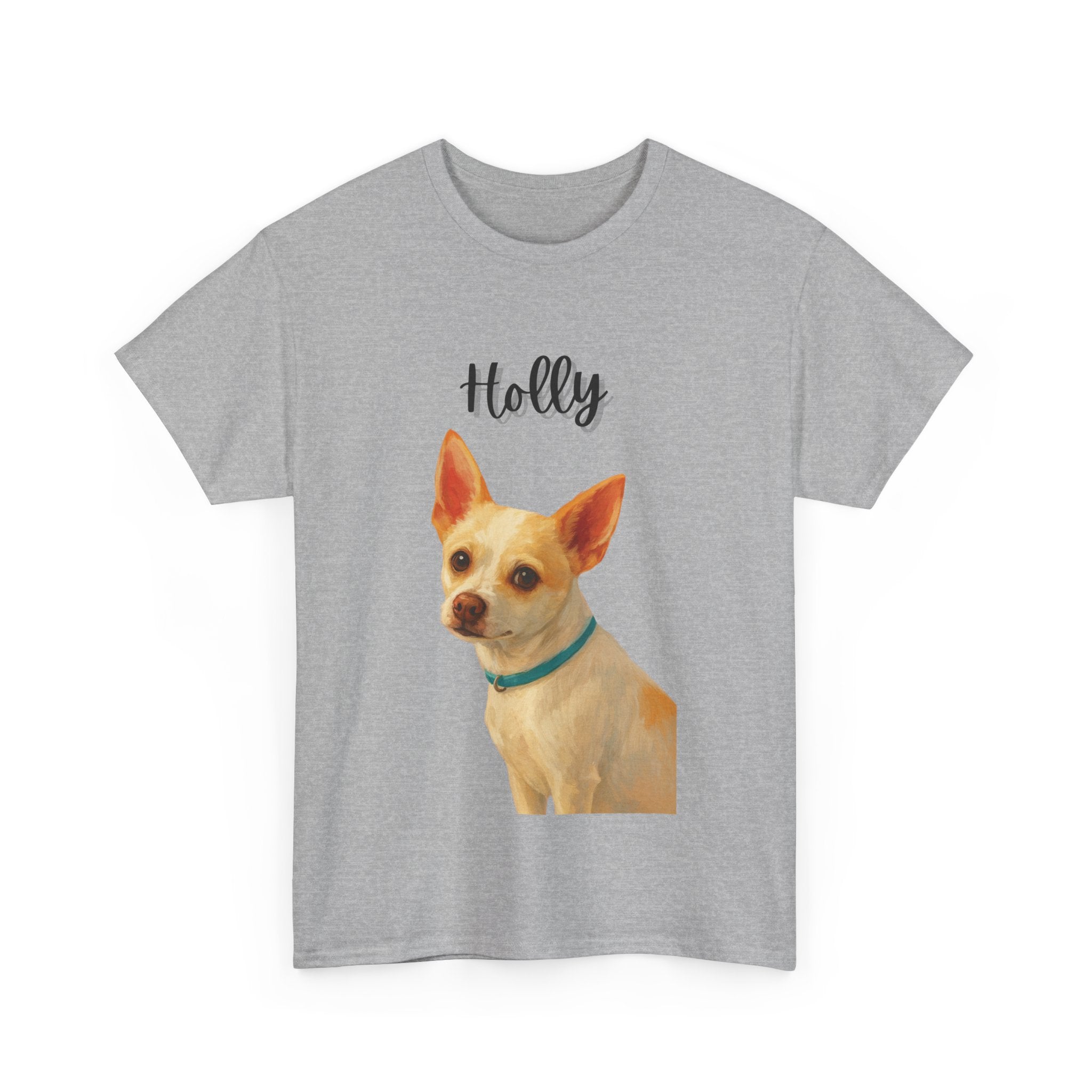 (Holly) Whimsical Dog Portrait Tee Shirt