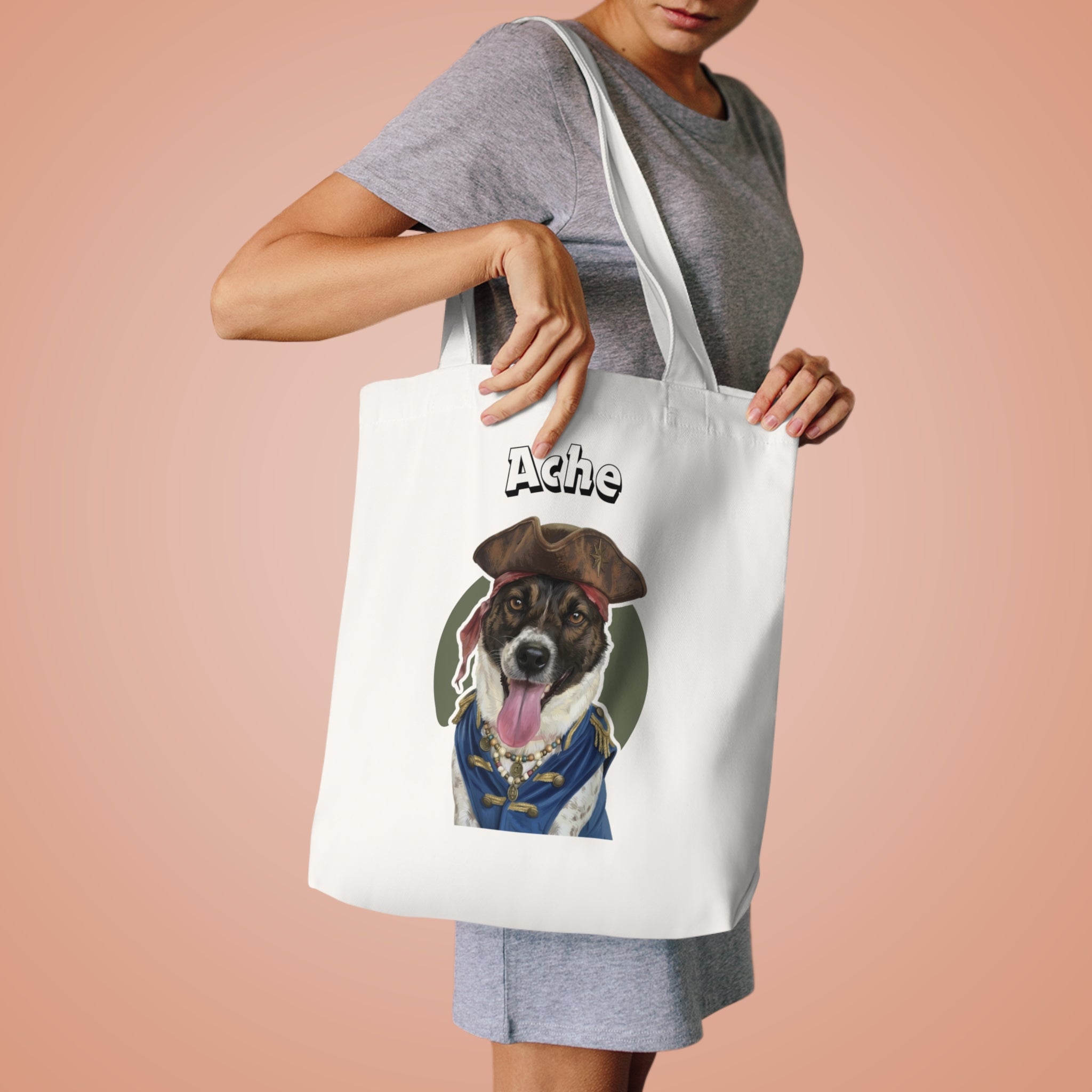 (Ache) Personalized Dog Lover Tote Bag