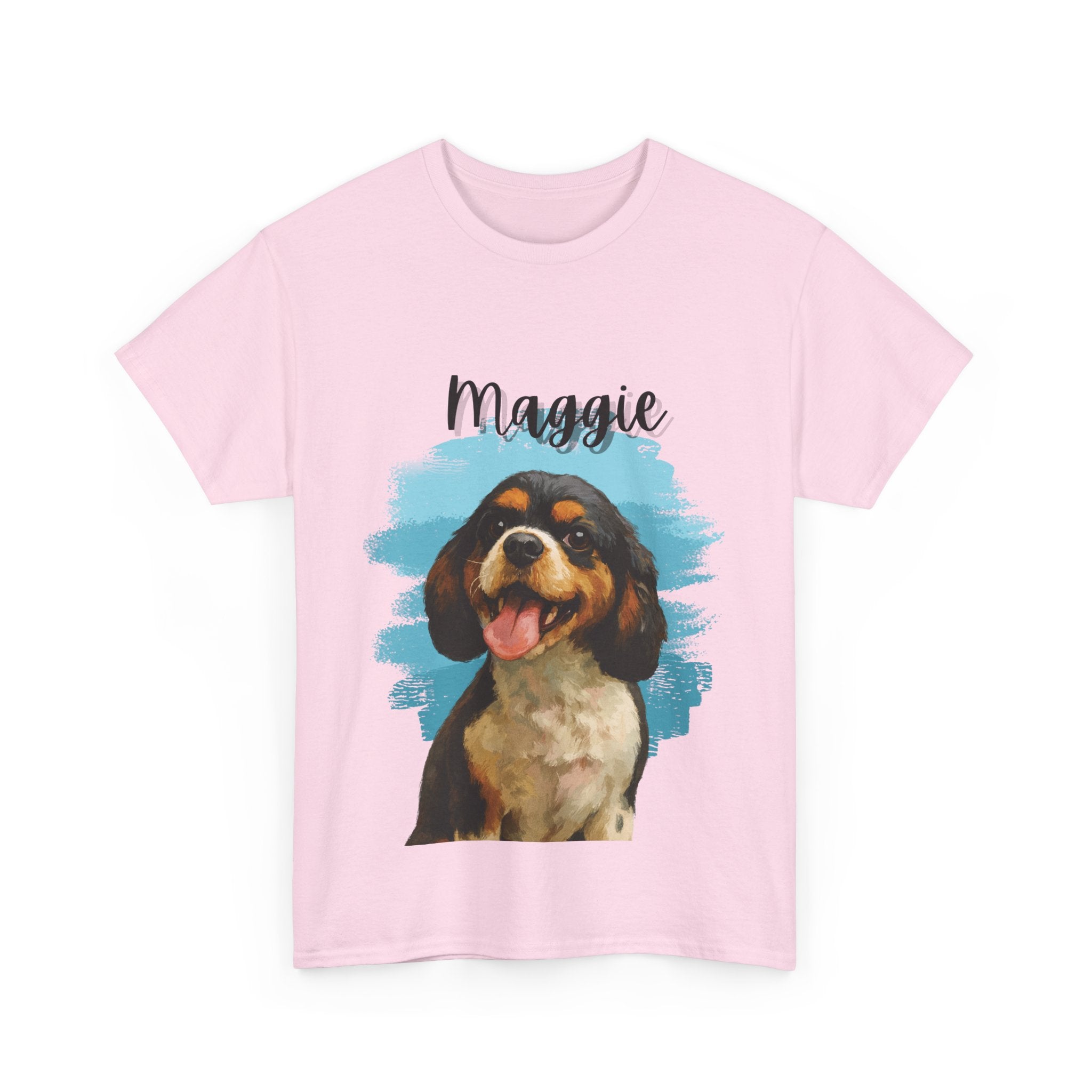 (Maggie) Whimsical Dog Portrait Tee Shirt
