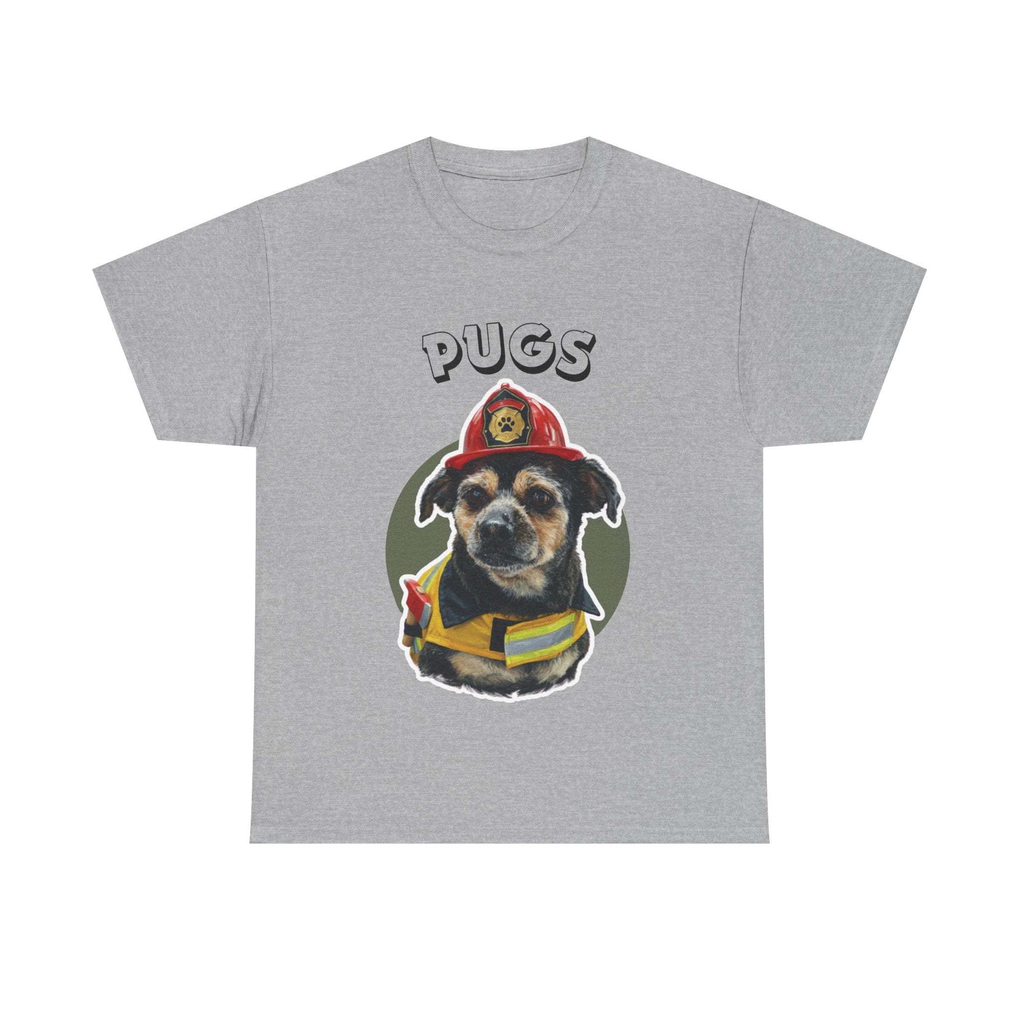 (Pugs) Whimsical Dog Portrait Tee Shirt