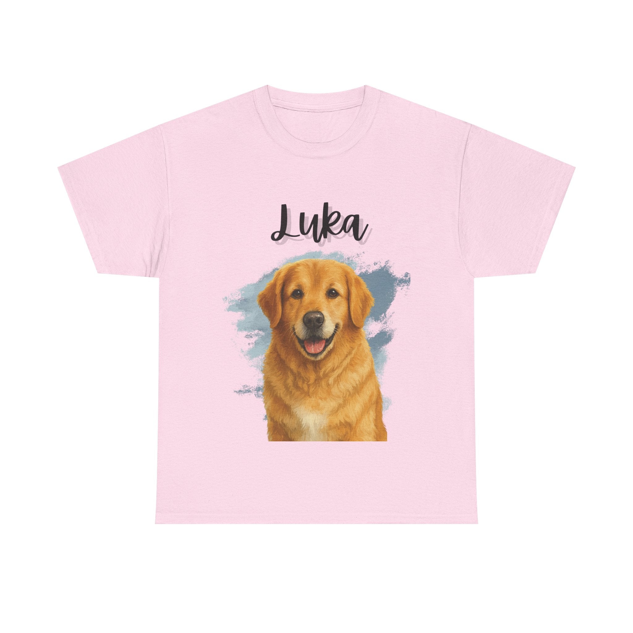(Luka) Whimsical Dog Portrait Tee Shirt