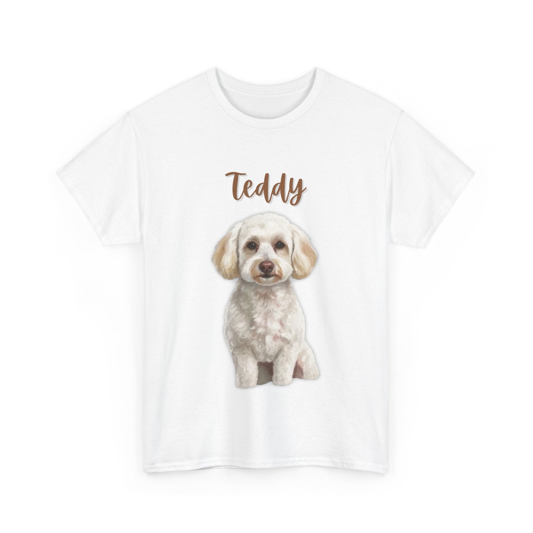 (Teddy) Whimsical Dog Portrait Tee Shirt