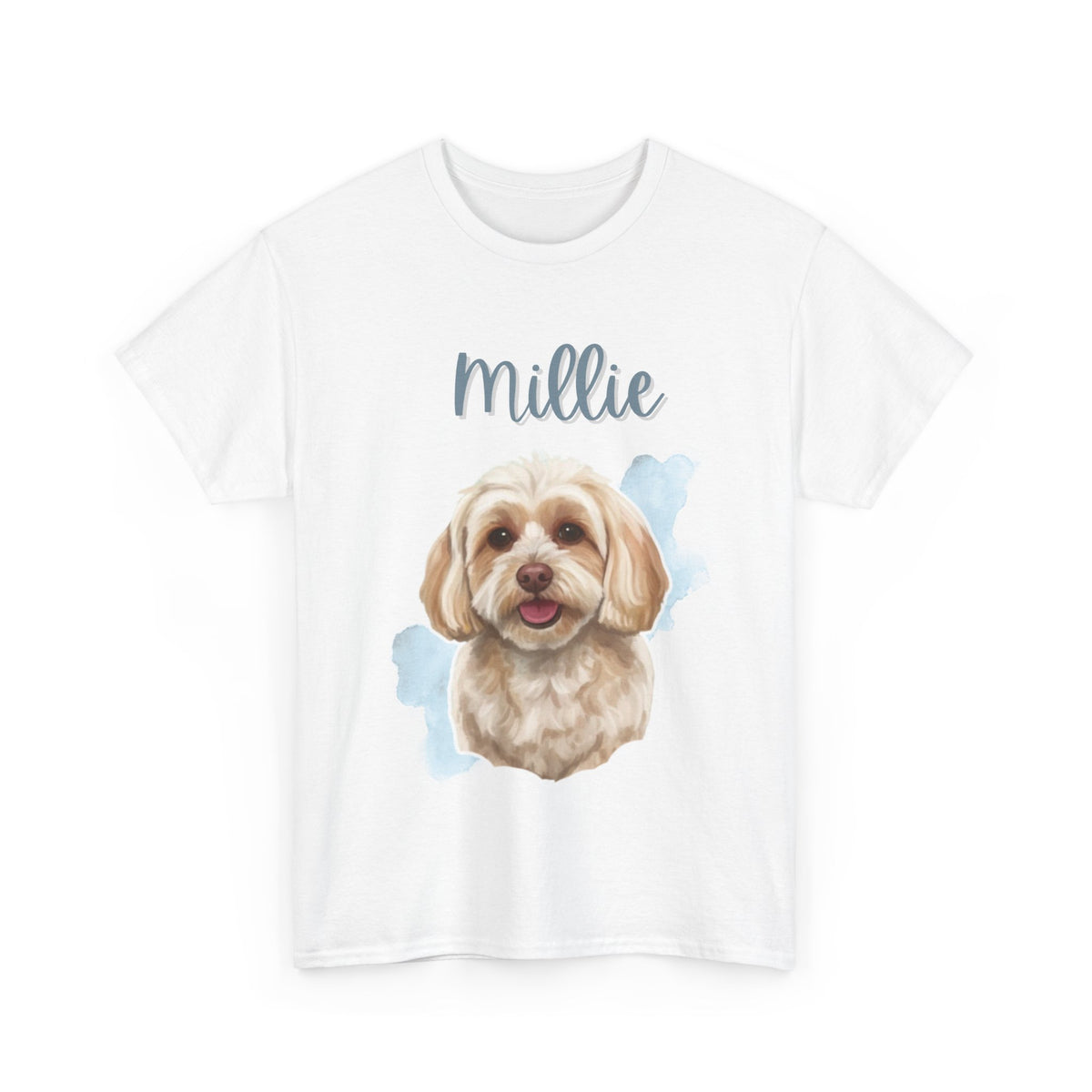 (Millie) Whimsical Dog Portrait Tee Shirt