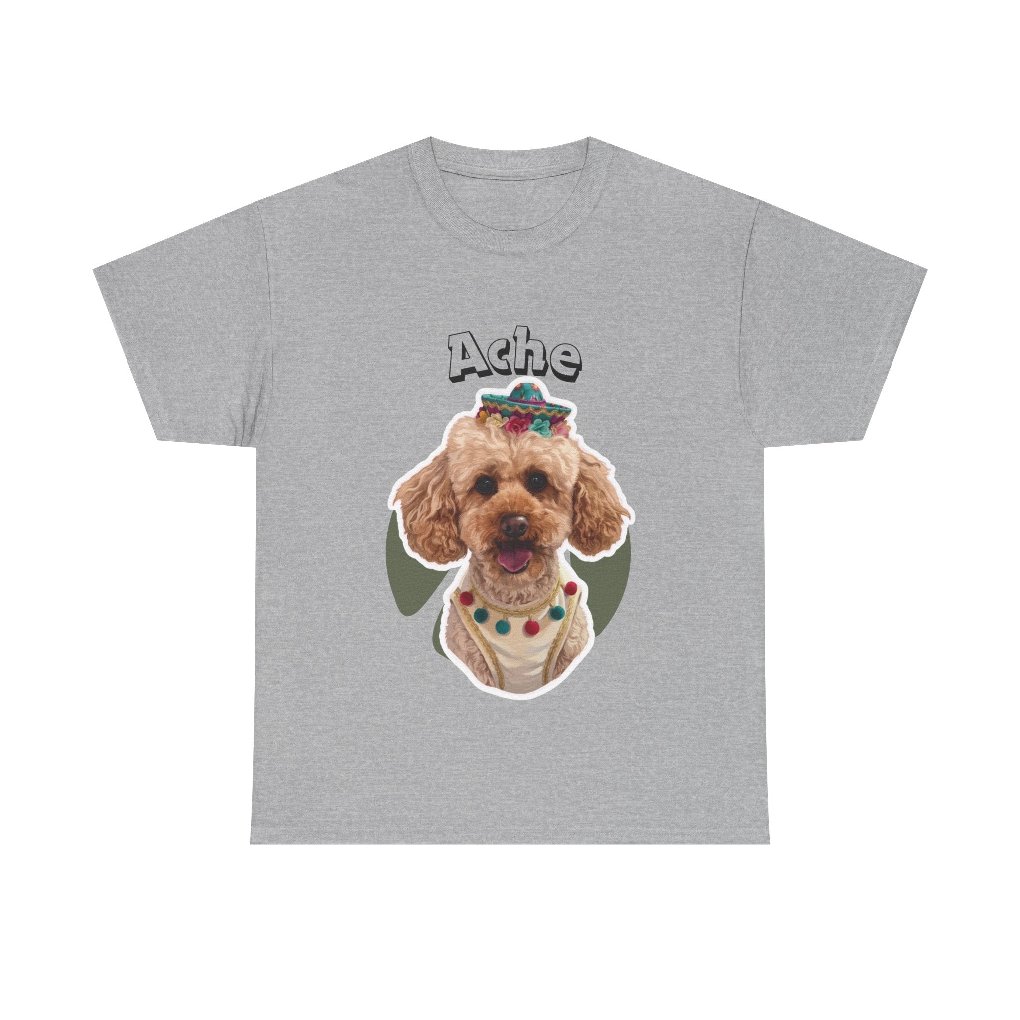 (Ache) Whimsical Dog Portrait Tee Shirt
