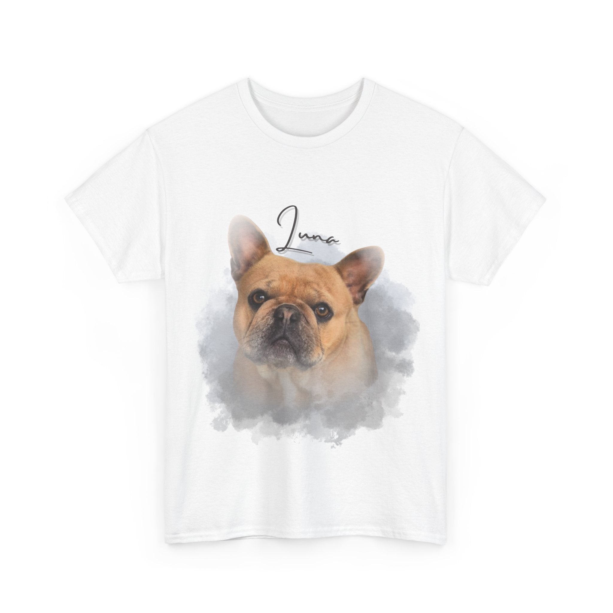 (Luna) Whimsical Dog Portrait Tee Shirt