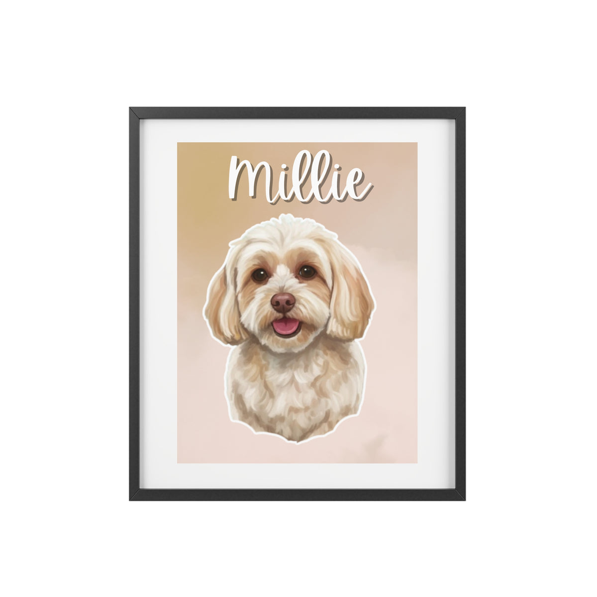 (Millie) Playful Dog Framed Poster