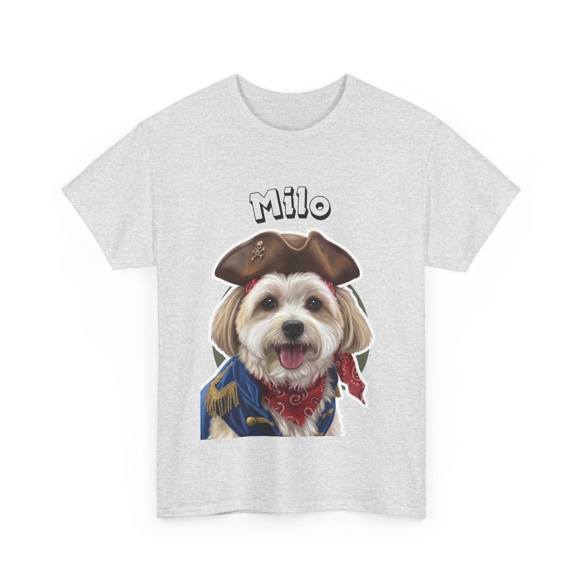 (Milo) Whimsical Dog Portrait Tee Shirt