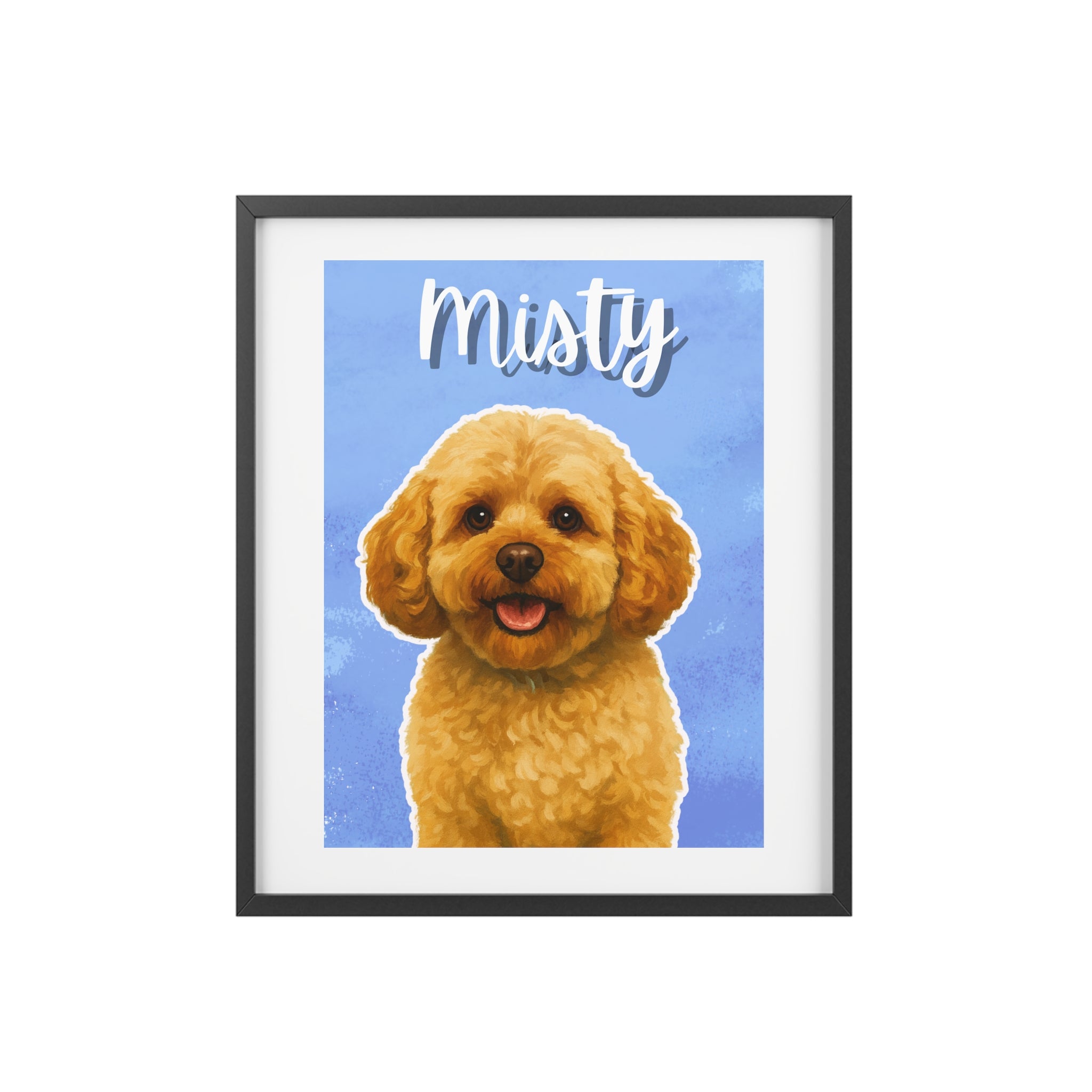 (Misty) Playful Dog Framed Poster