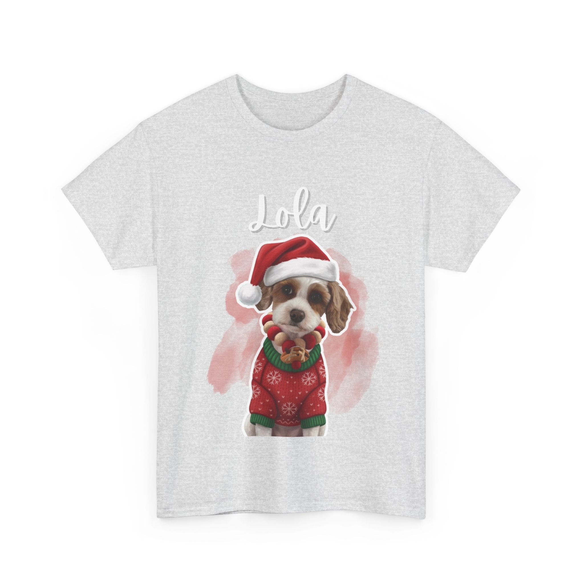 (Lola) Whimsical Dog Portrait Tee Shirt