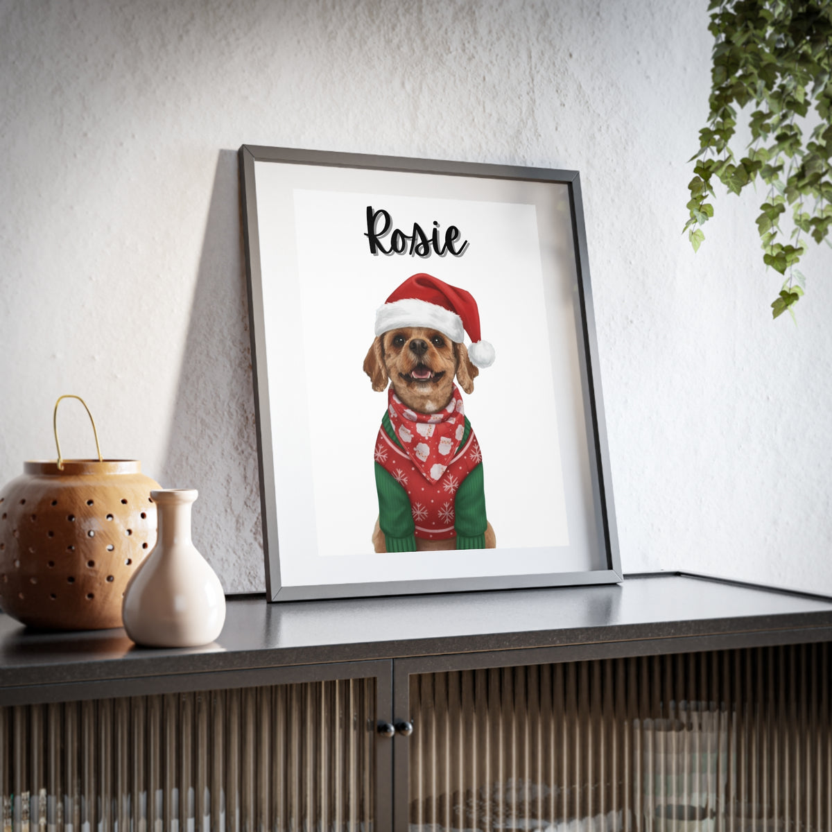 (Rosie) Playful Dog Framed Poster