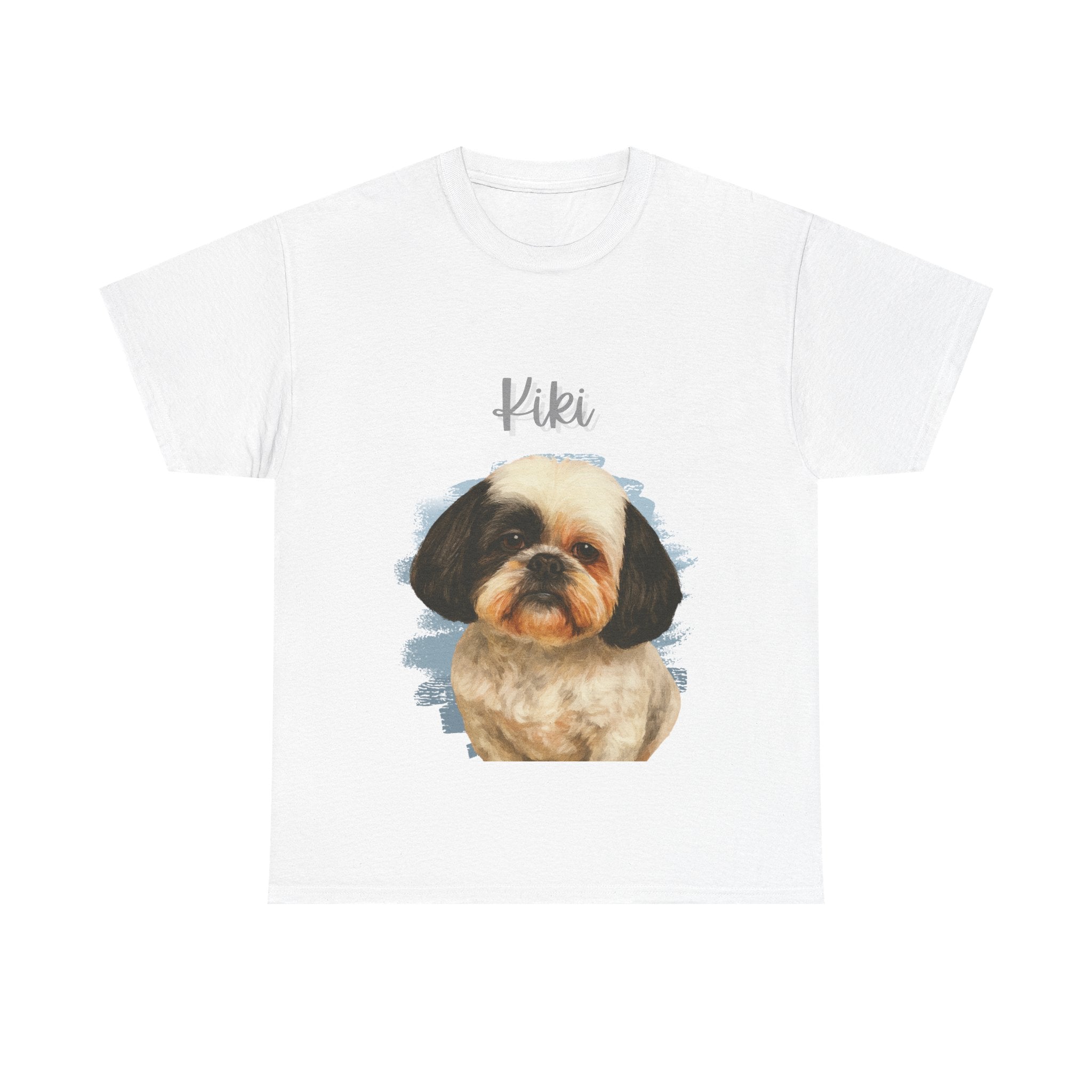 (Kiki) Whimsical Dog Portrait Tee Shirt