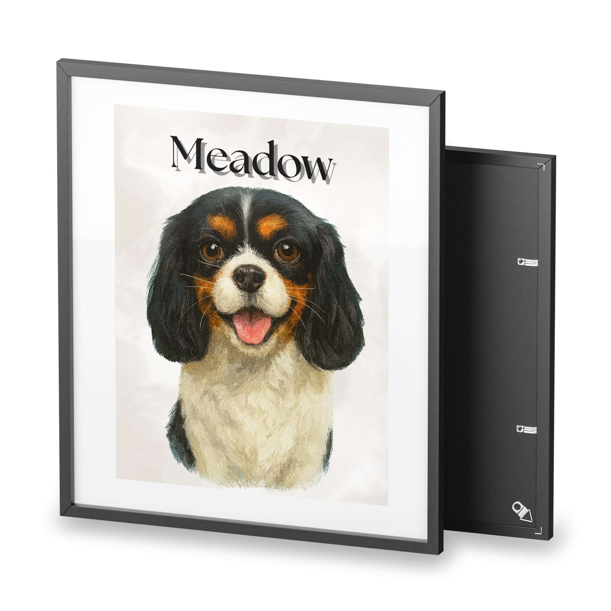 (Meadow) Playful Dog Framed Poster