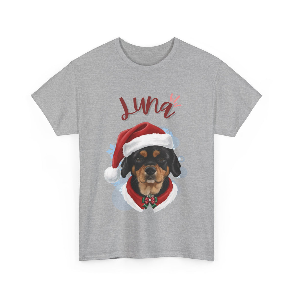 (Luna) Whimsical Dog Portrait Tee Shirt