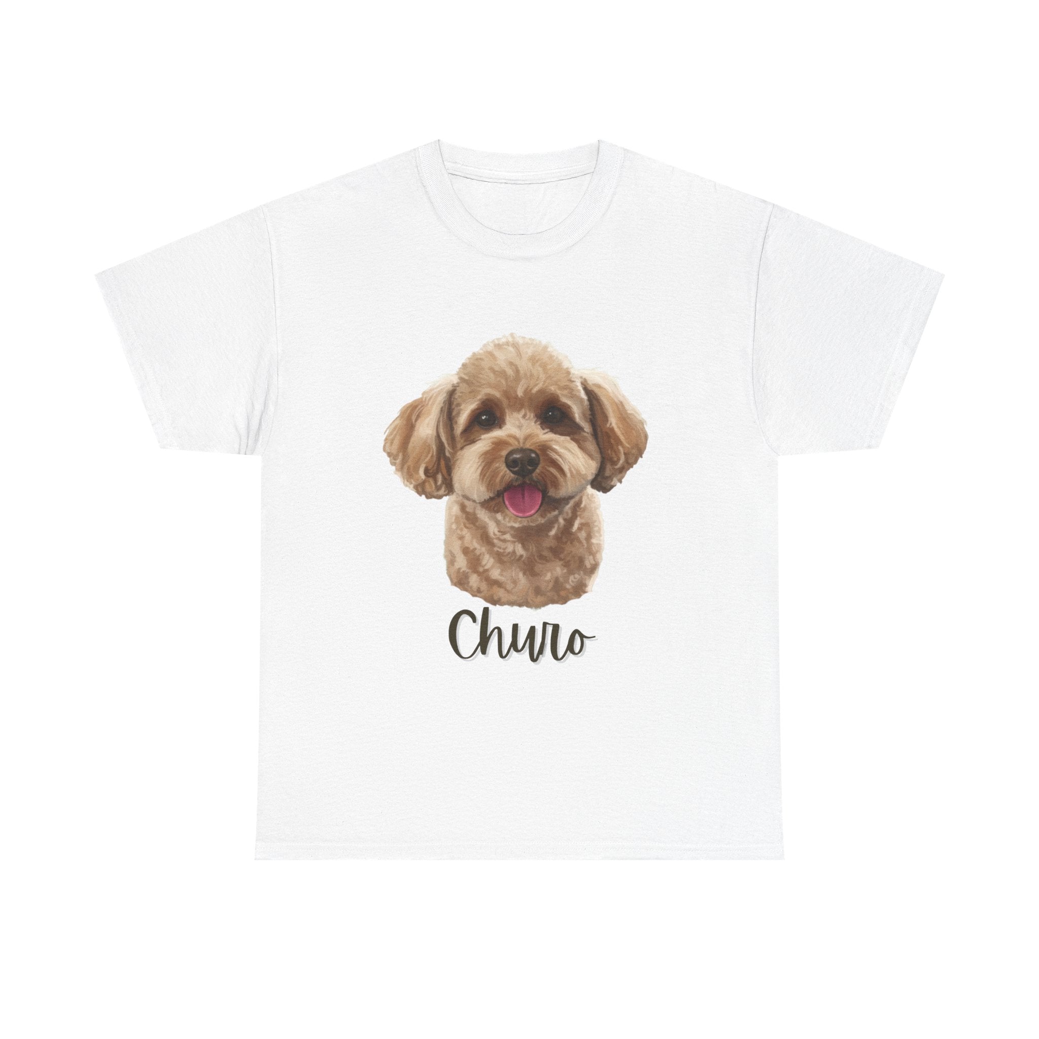 (Churo) Whimsical Dog Portrait Tee Shirt