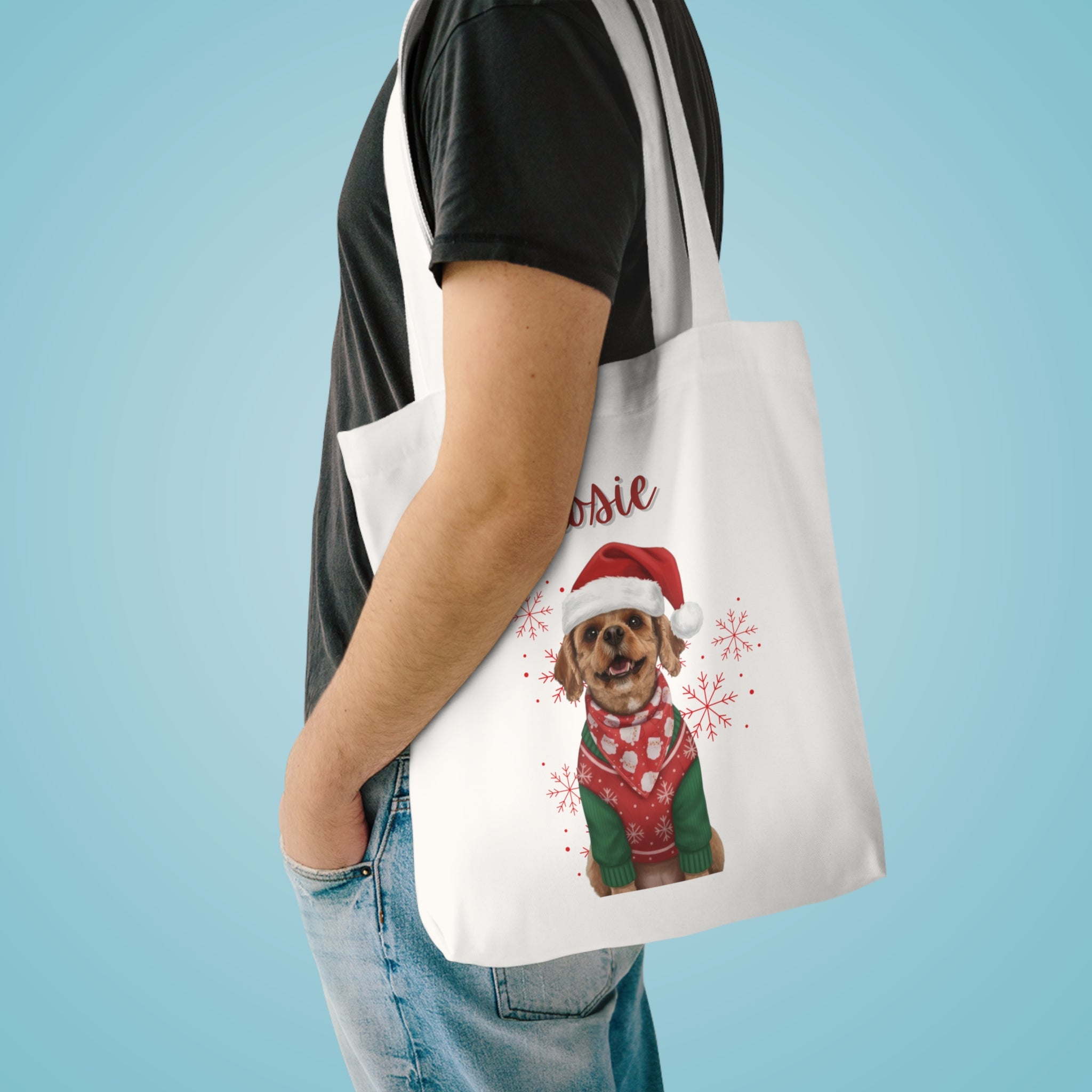 (Rosie) Personalized Dog Lover Tote Bag