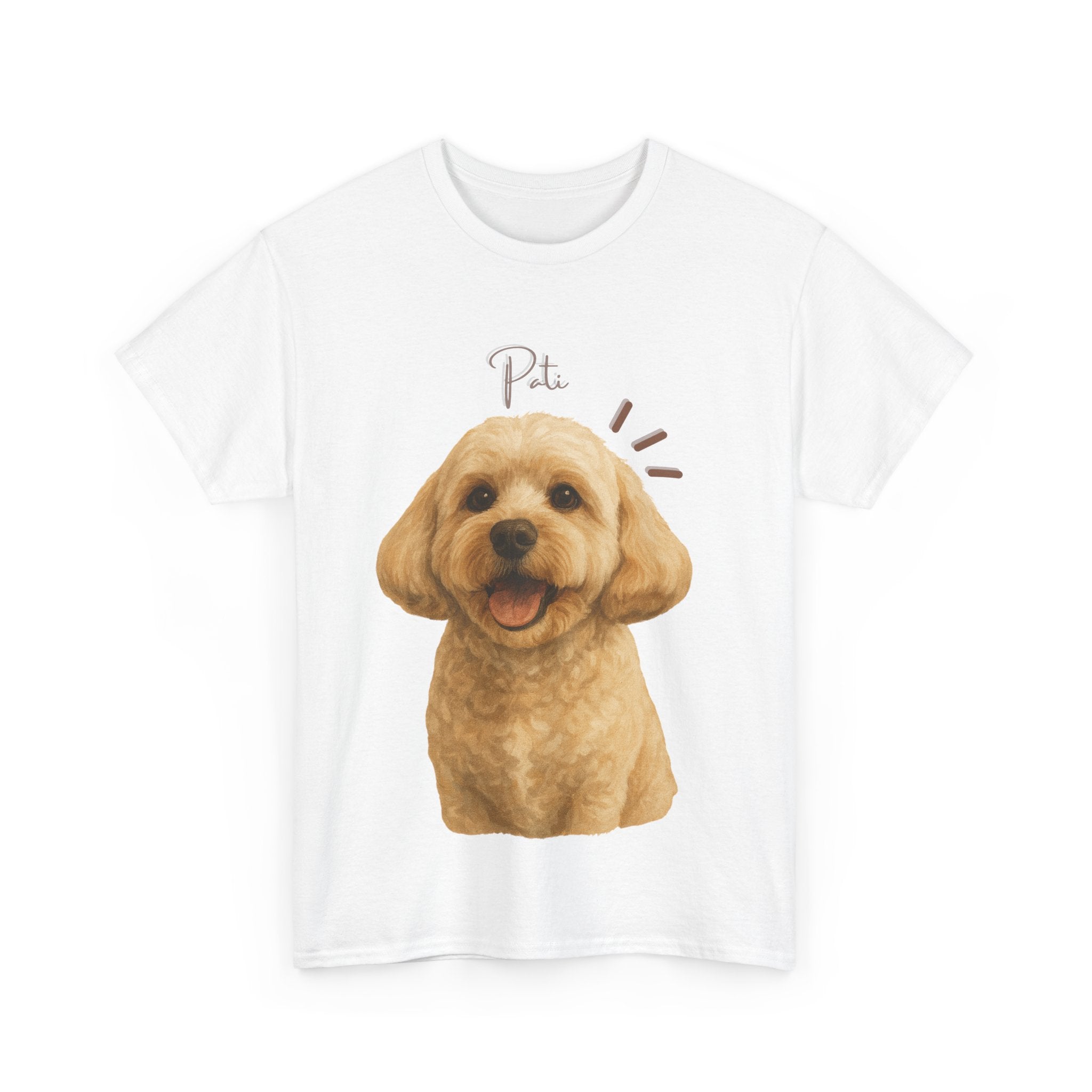 (Pati) Whimsical Dog Portrait Tee Shirt