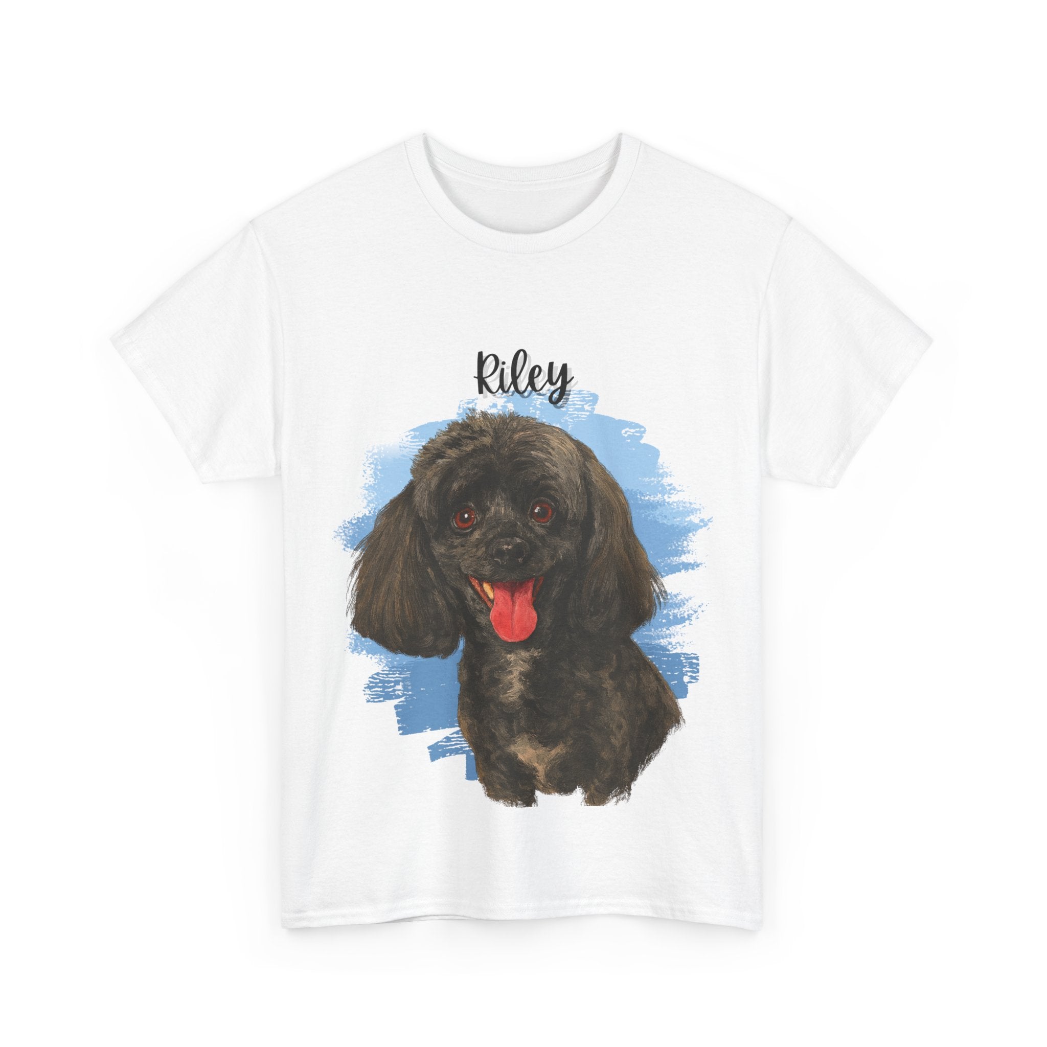 (Riley) Whimsical Dog Portrait Tee Shirt