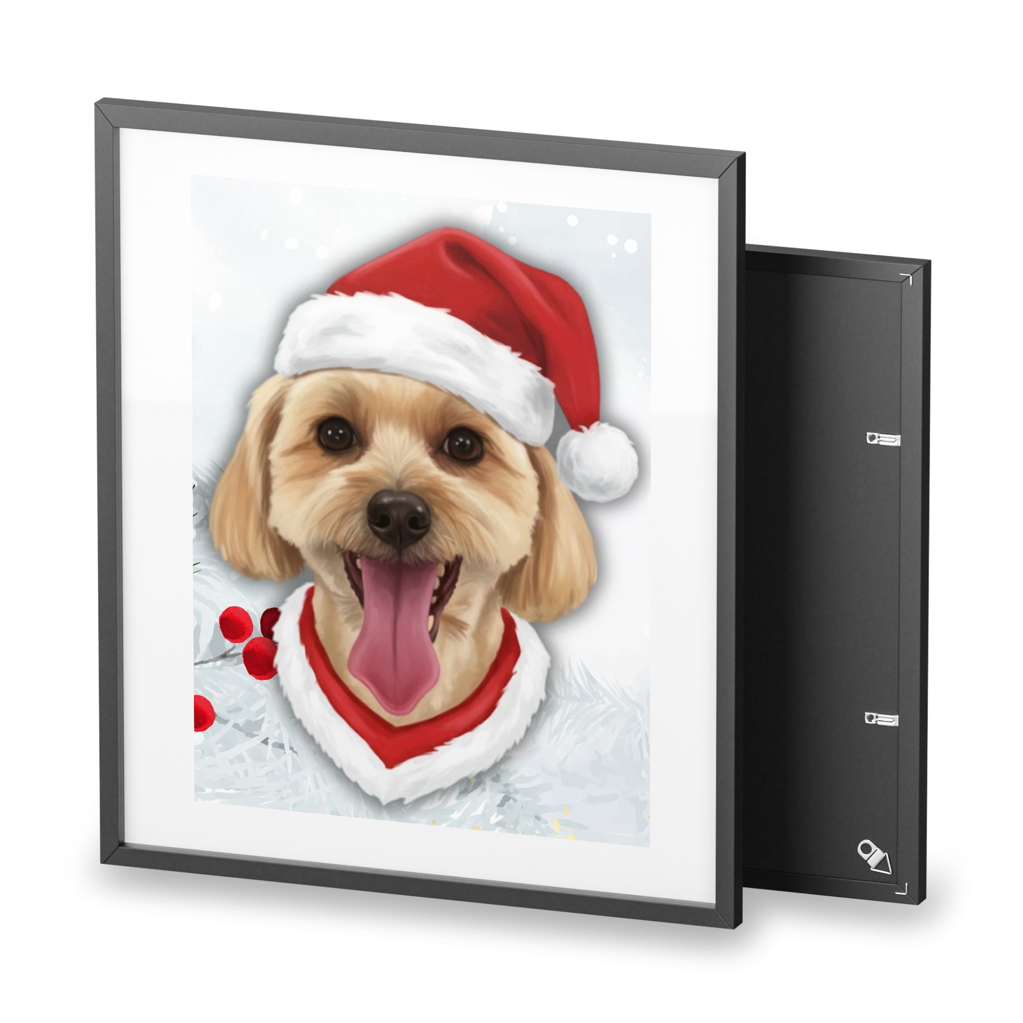 (Ache) Playful Dog Framed Poster