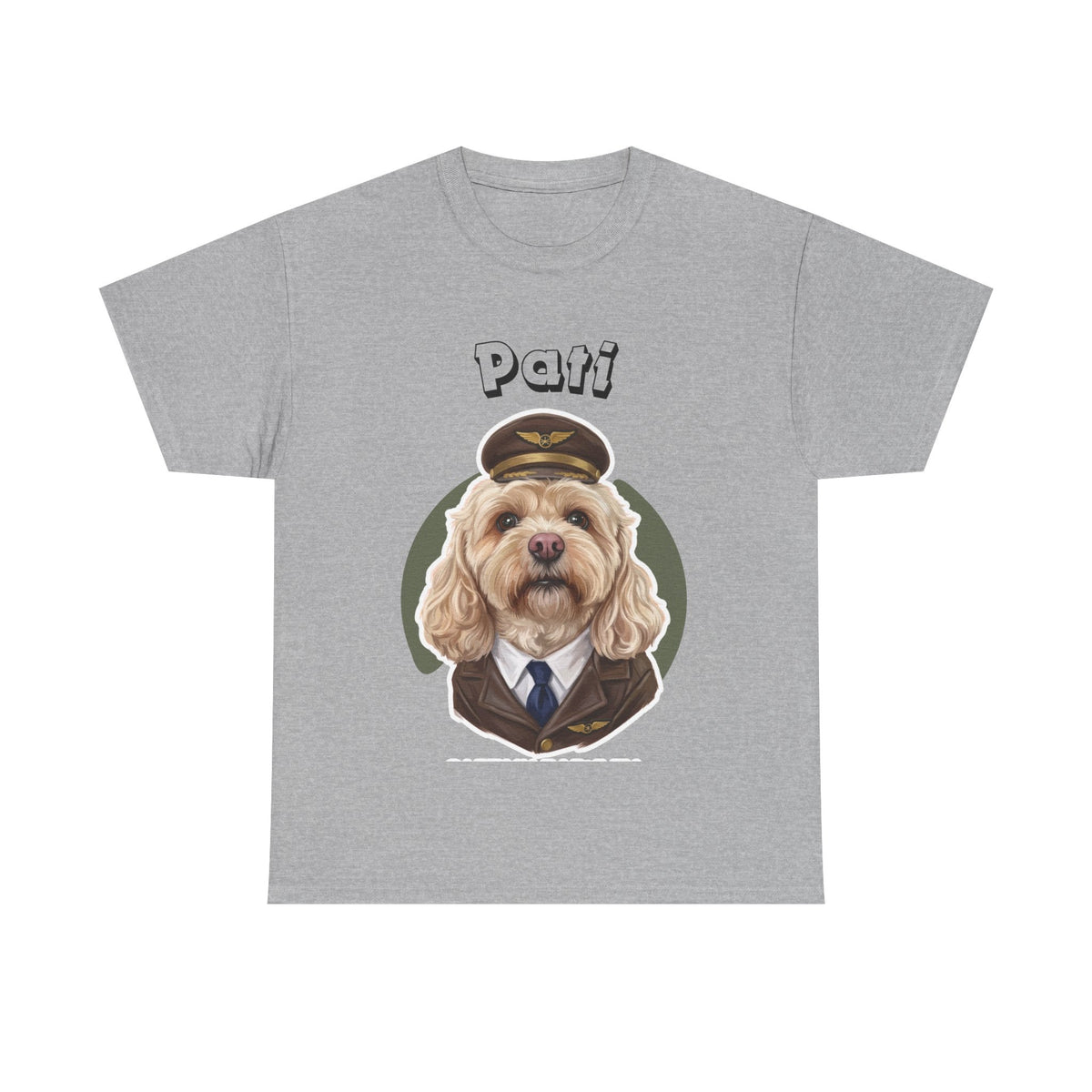 (Pati) Whimsical Dog Portrait Tee Shirt