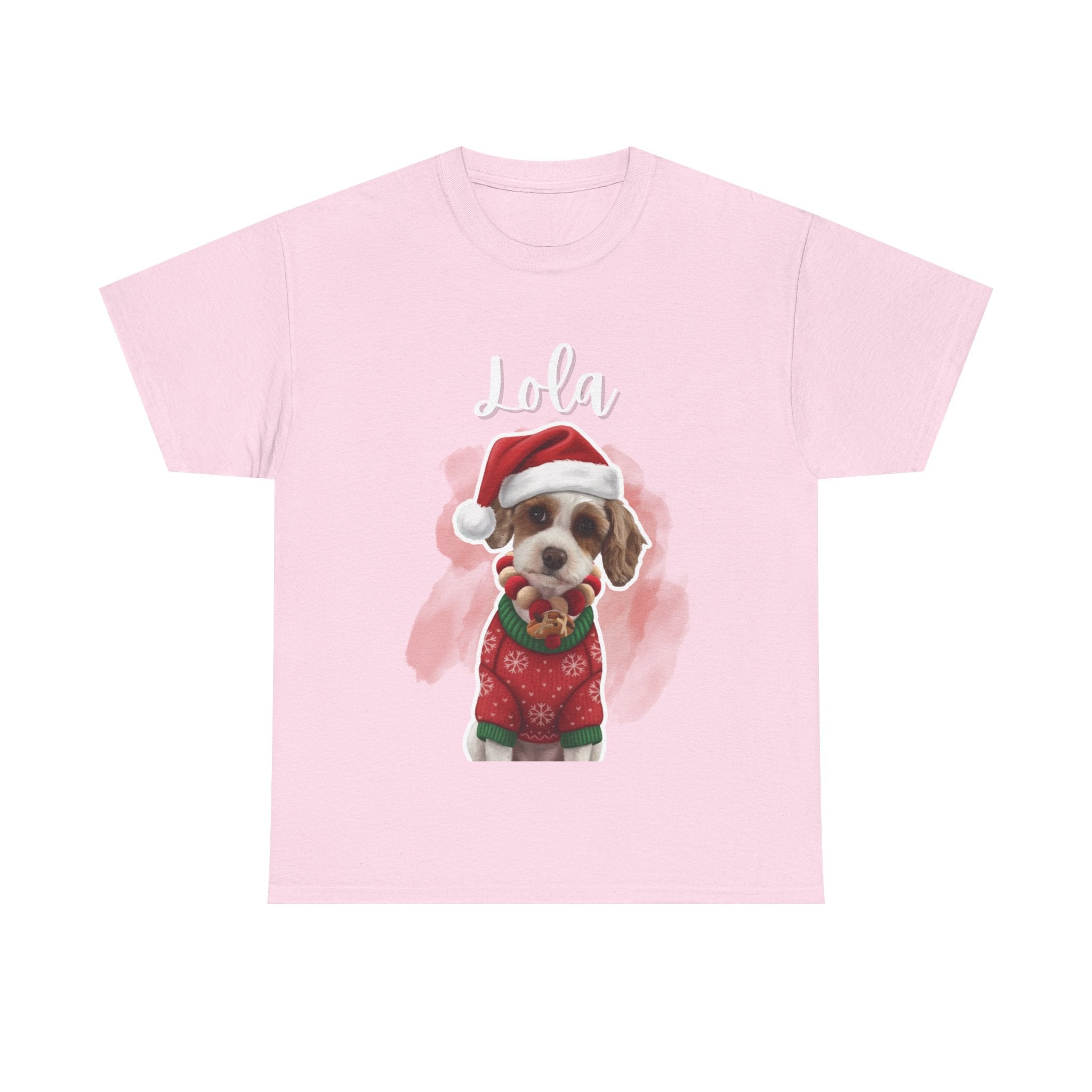 (Lola) Whimsical Dog Portrait Tee Shirt