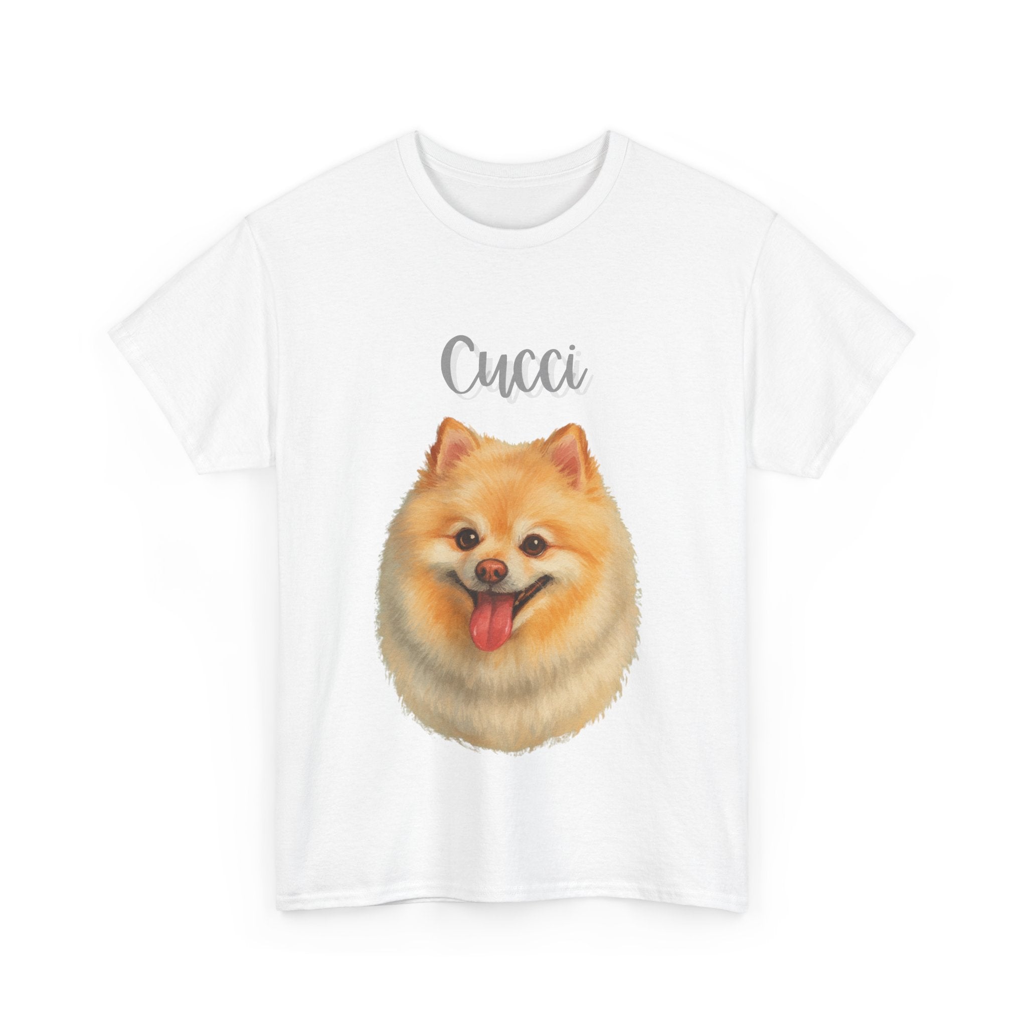 (Cucci) Whimsical Dog Portrait Tee Shirt