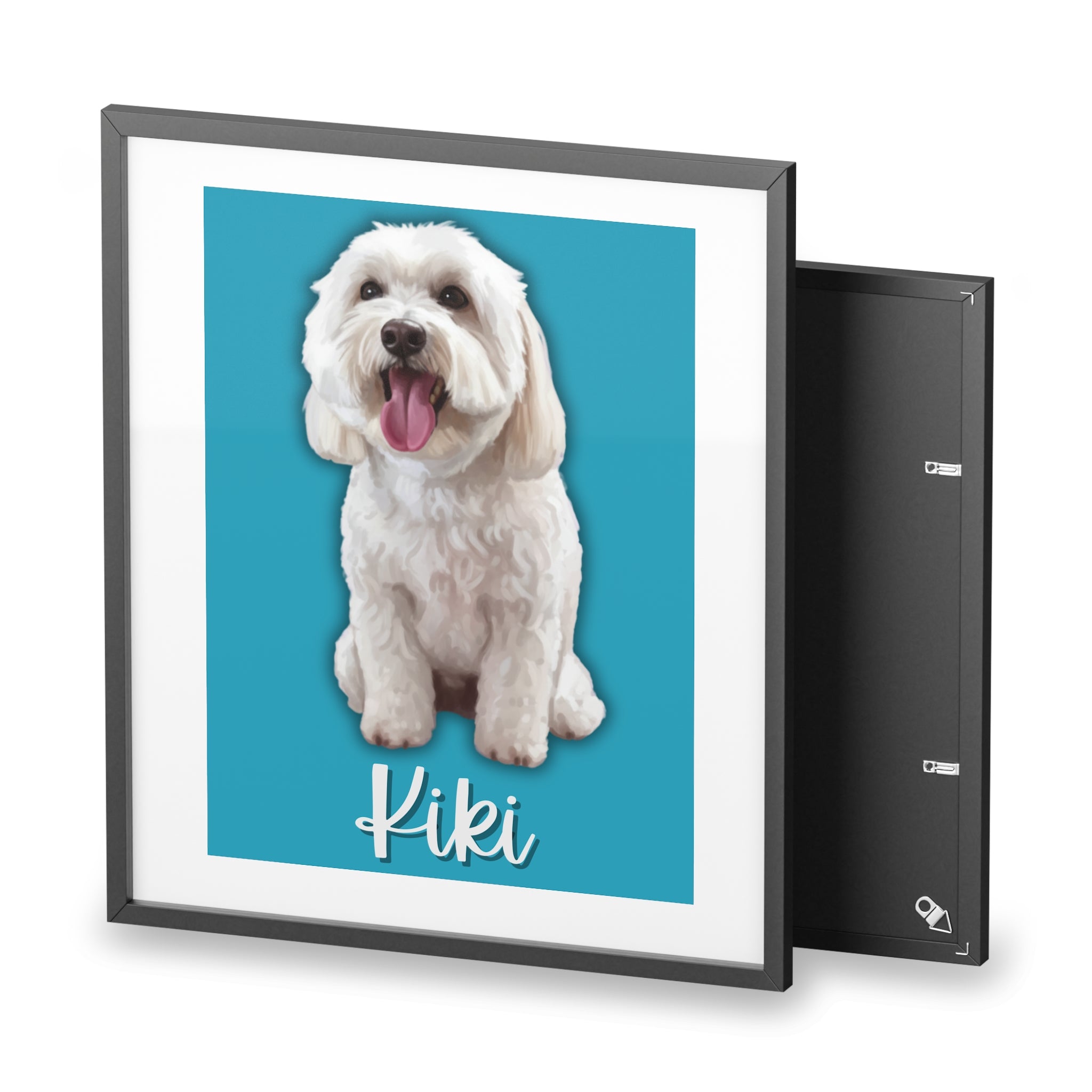 (Kiki) Playful Dog Framed Poster