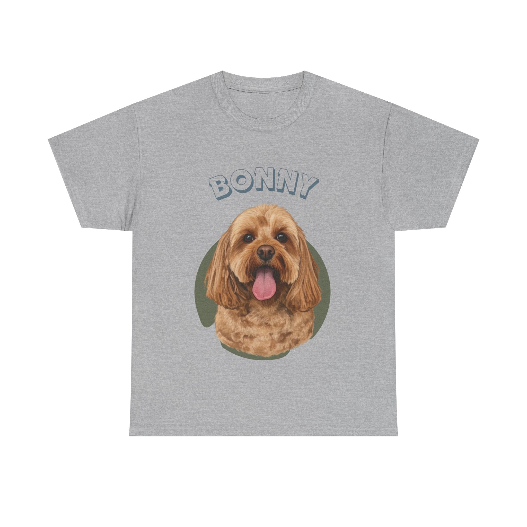 (Bonny) Whimsical Dog Portrait Tee Shirt