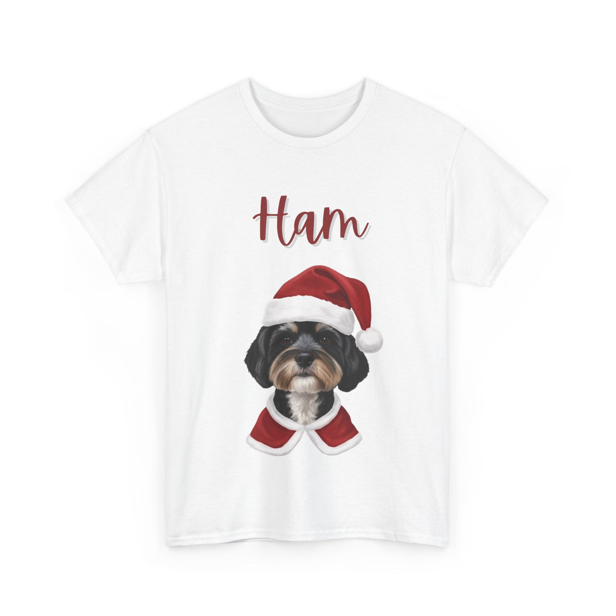 (Ham) Whimsical Dog Portrait Tee Shirt