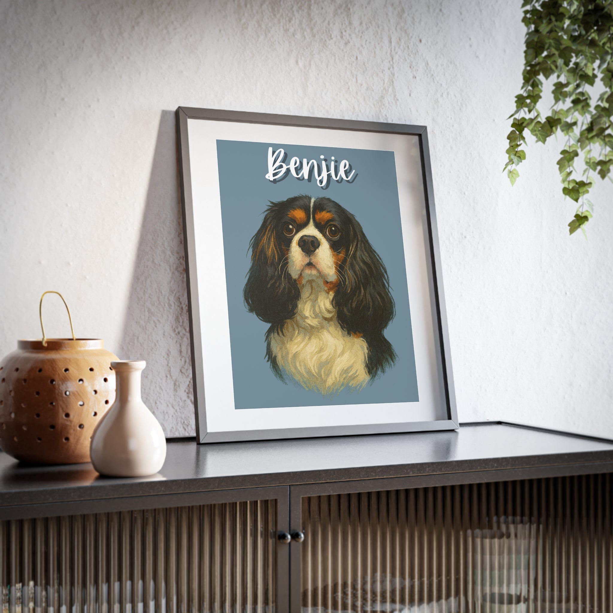 (Benjie) Playful Dog Framed Poster