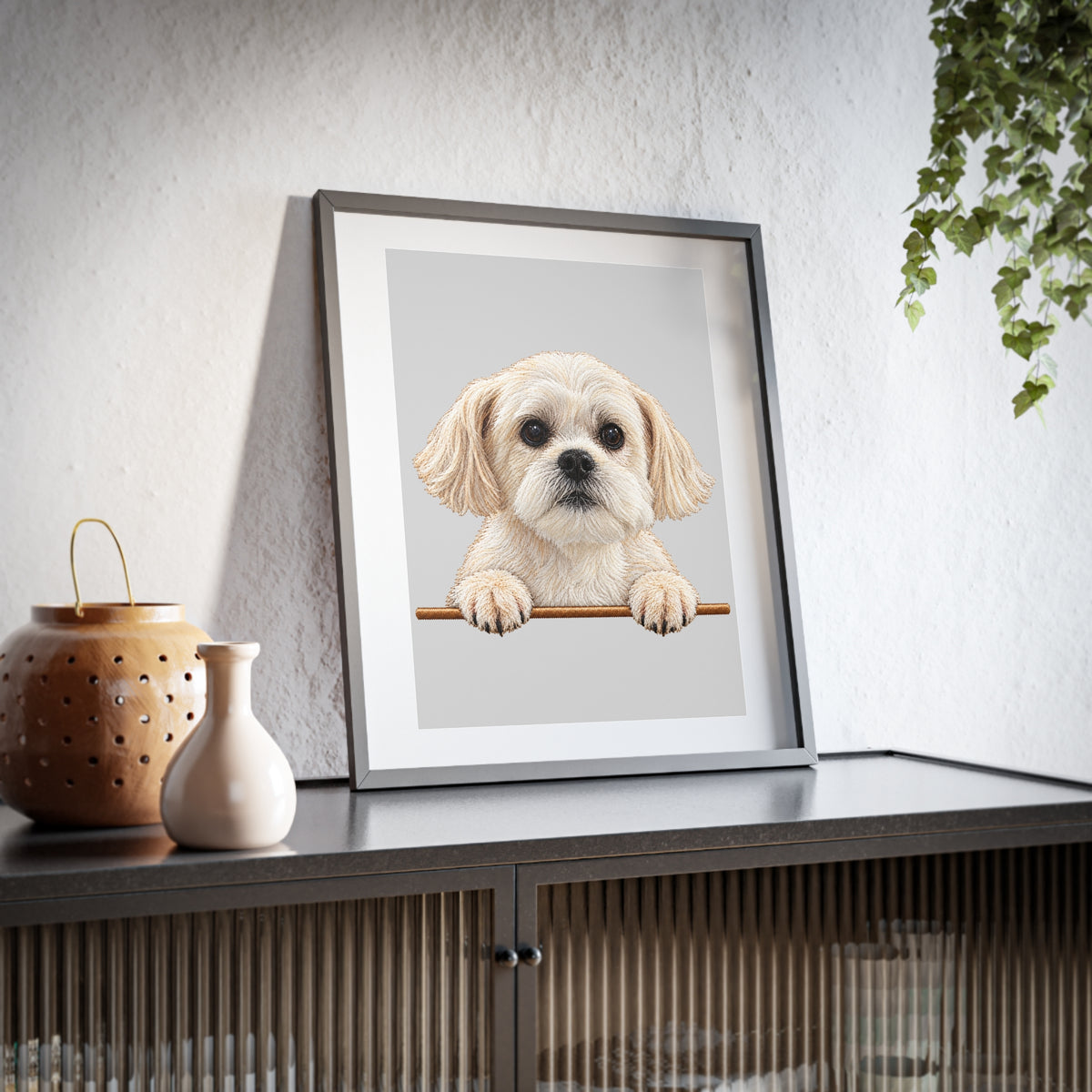 (Sheedy) Playful Dog Framed Poster