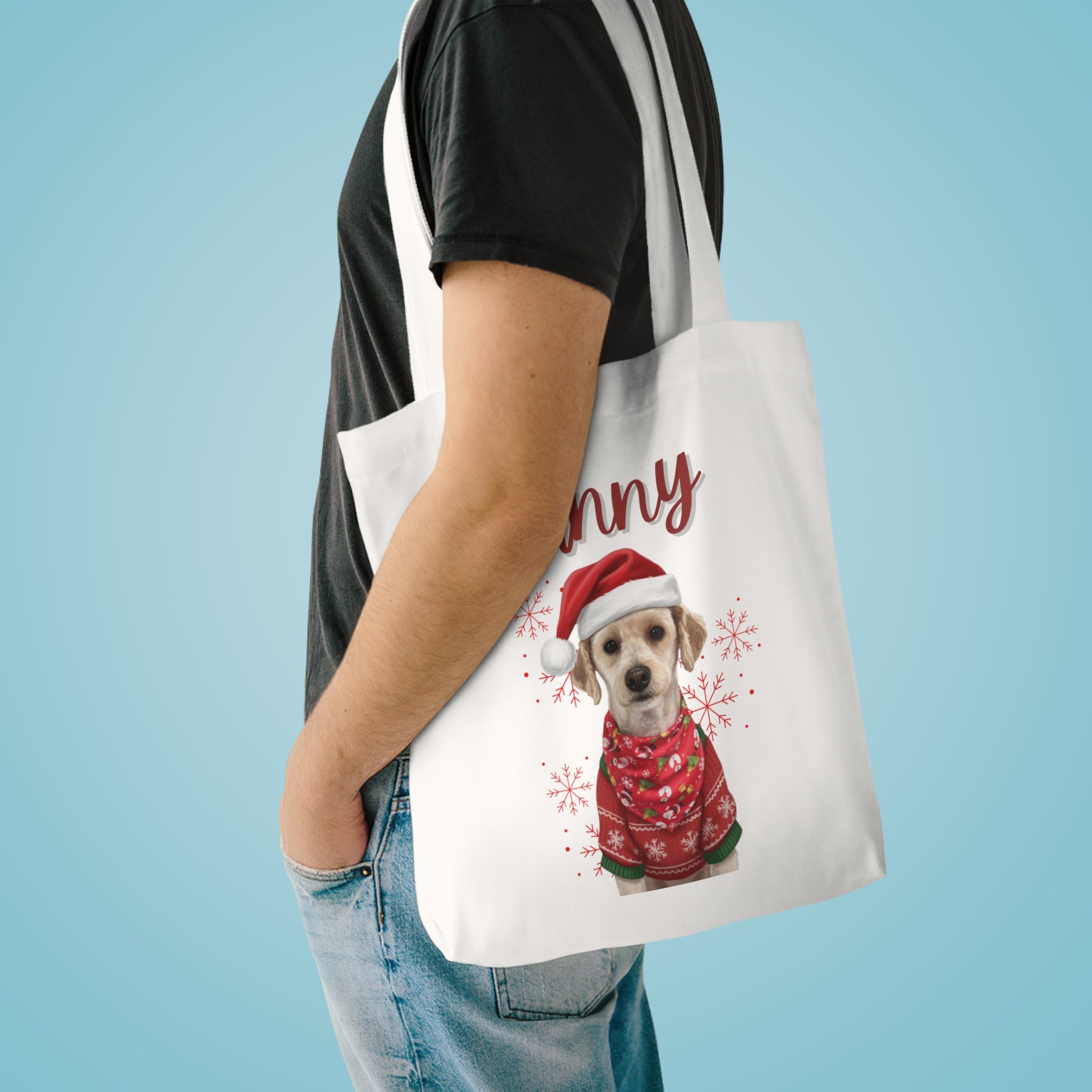 (Sunny) Personalized Dog Lover Tote Bag