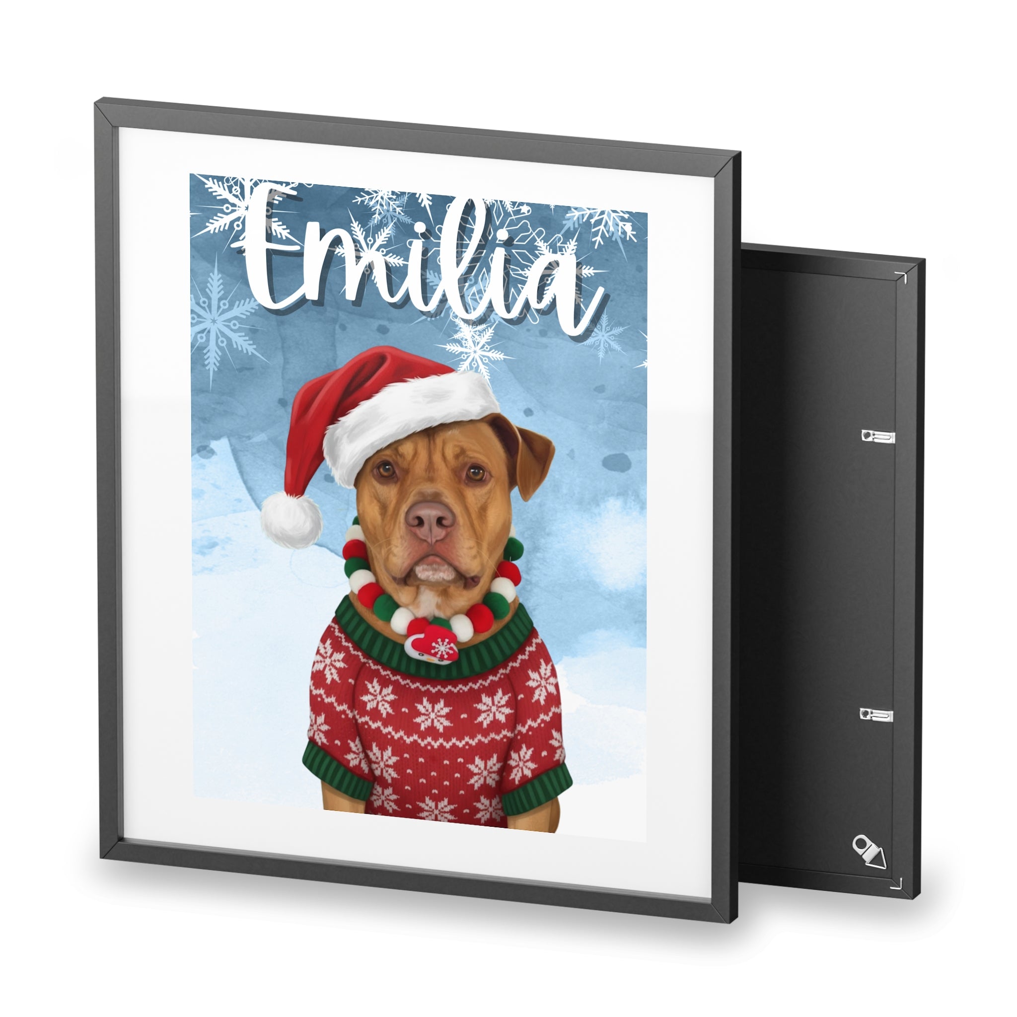 (Emilia) Playful Dog Framed Poster