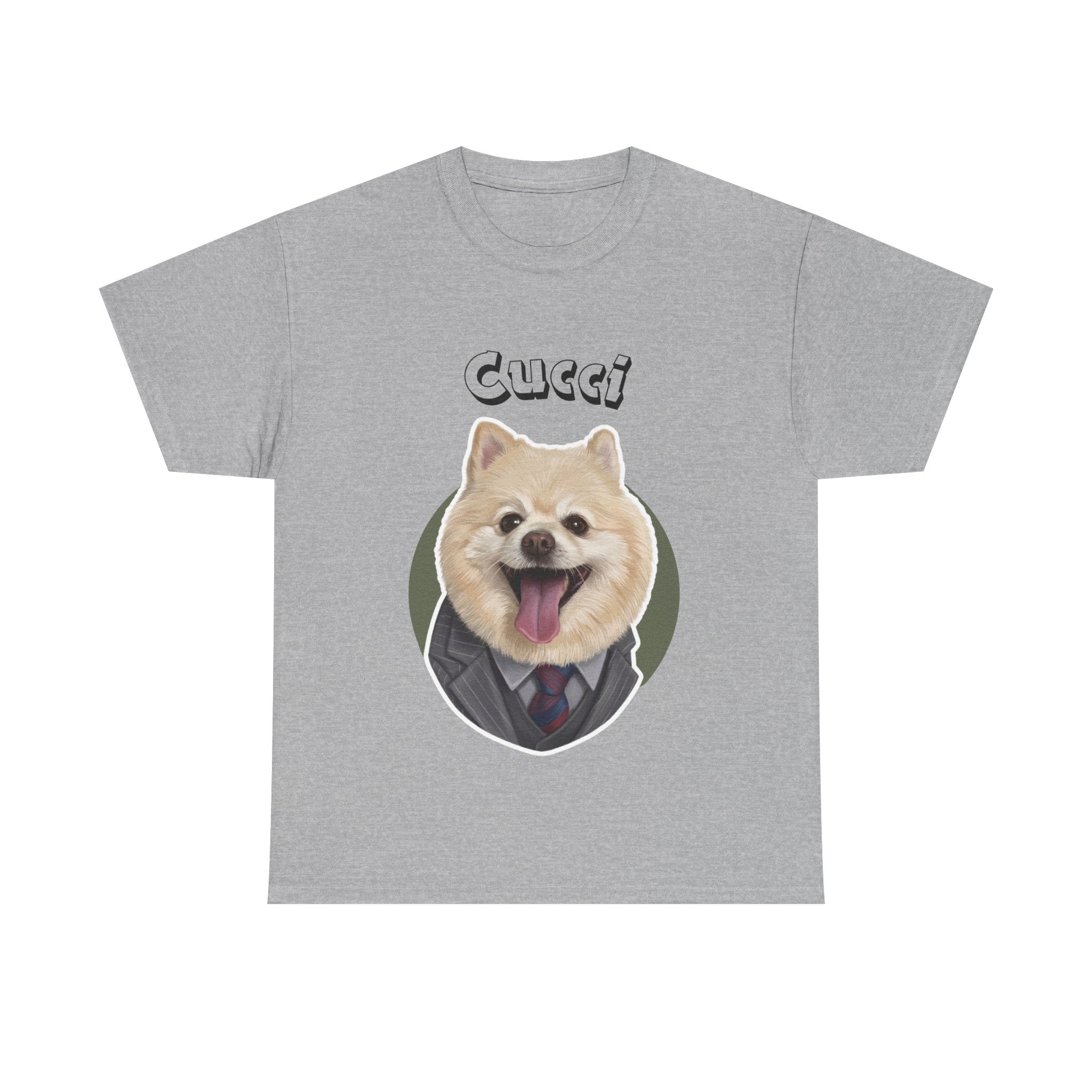 (Cucci) Whimsical Dog Portrait Tee Shirt