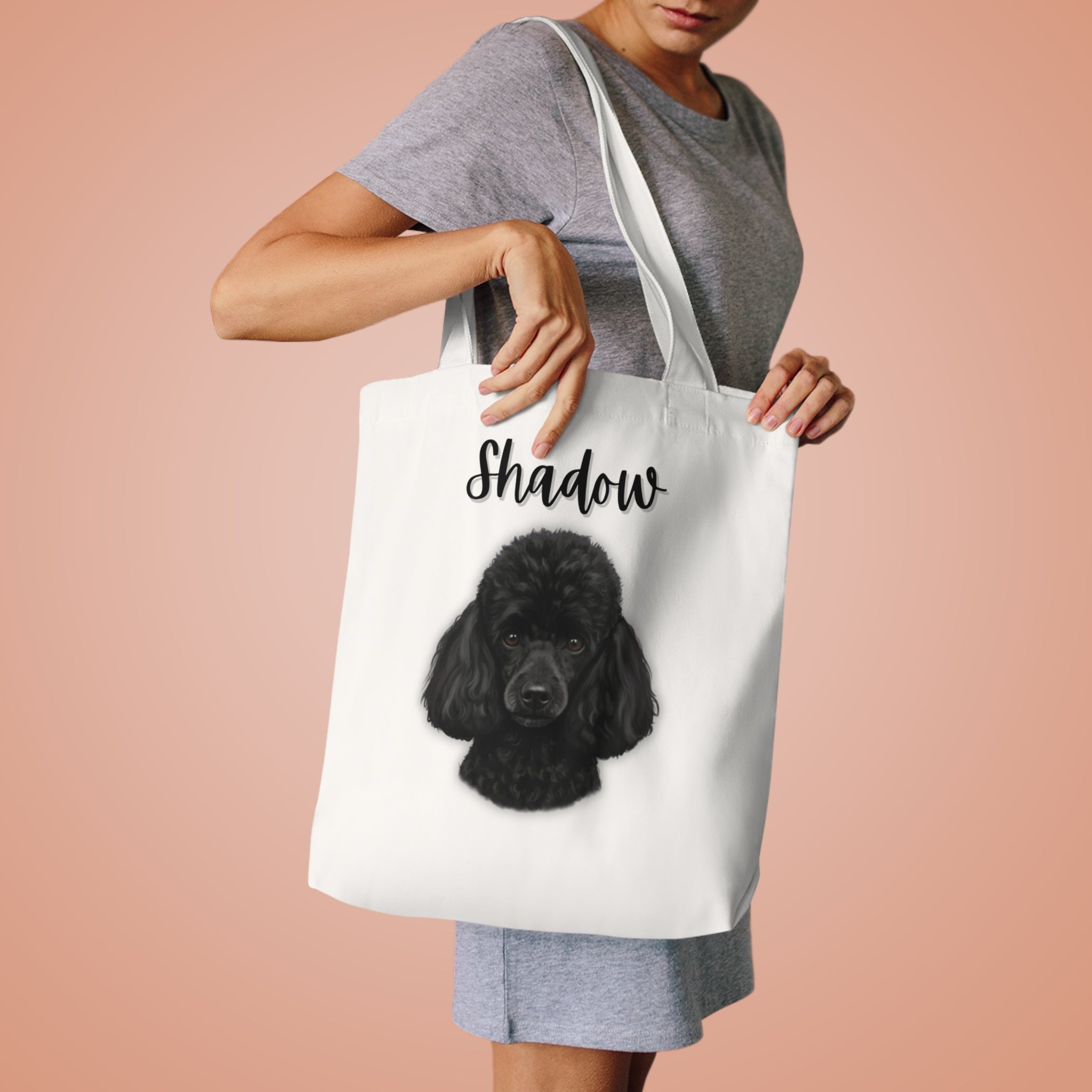 (Shadow) Personalized Dog Lover Tote Bag