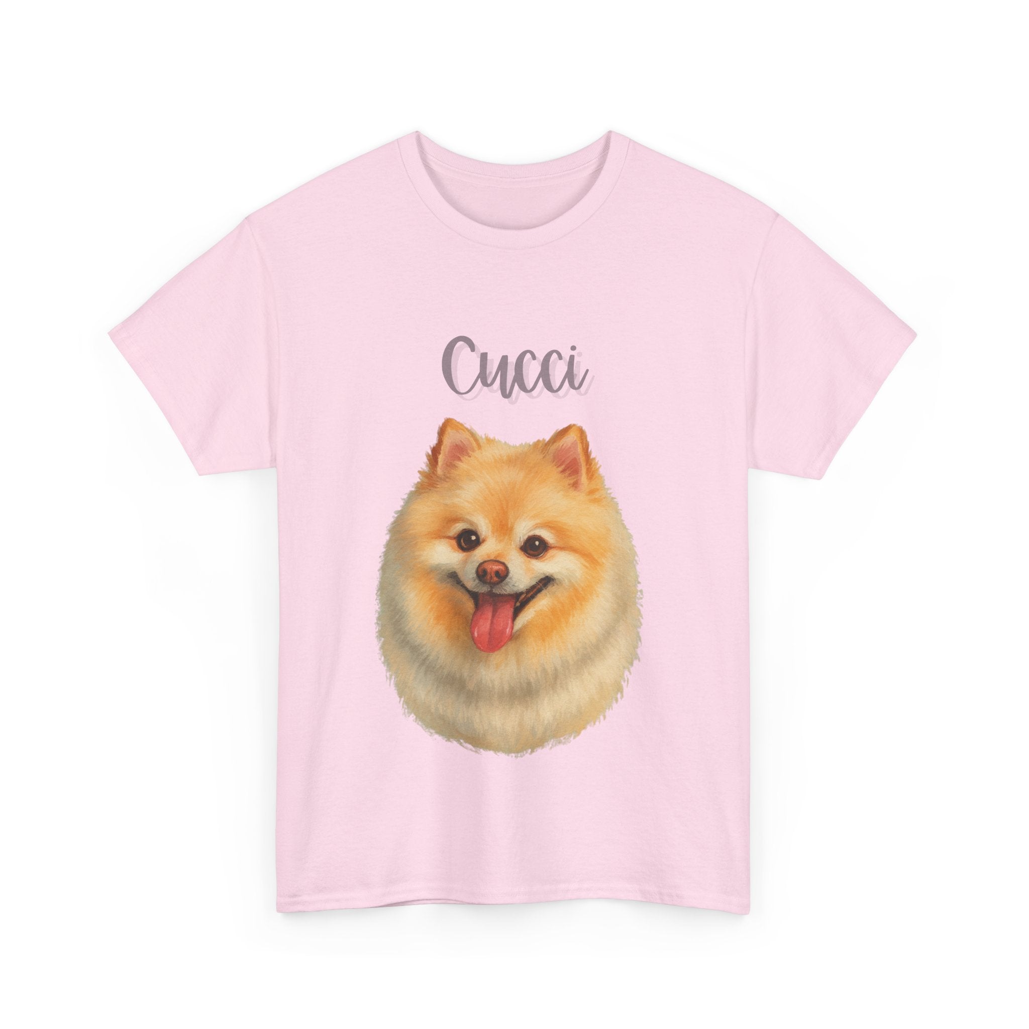 (Cucci) Whimsical Dog Portrait Tee Shirt